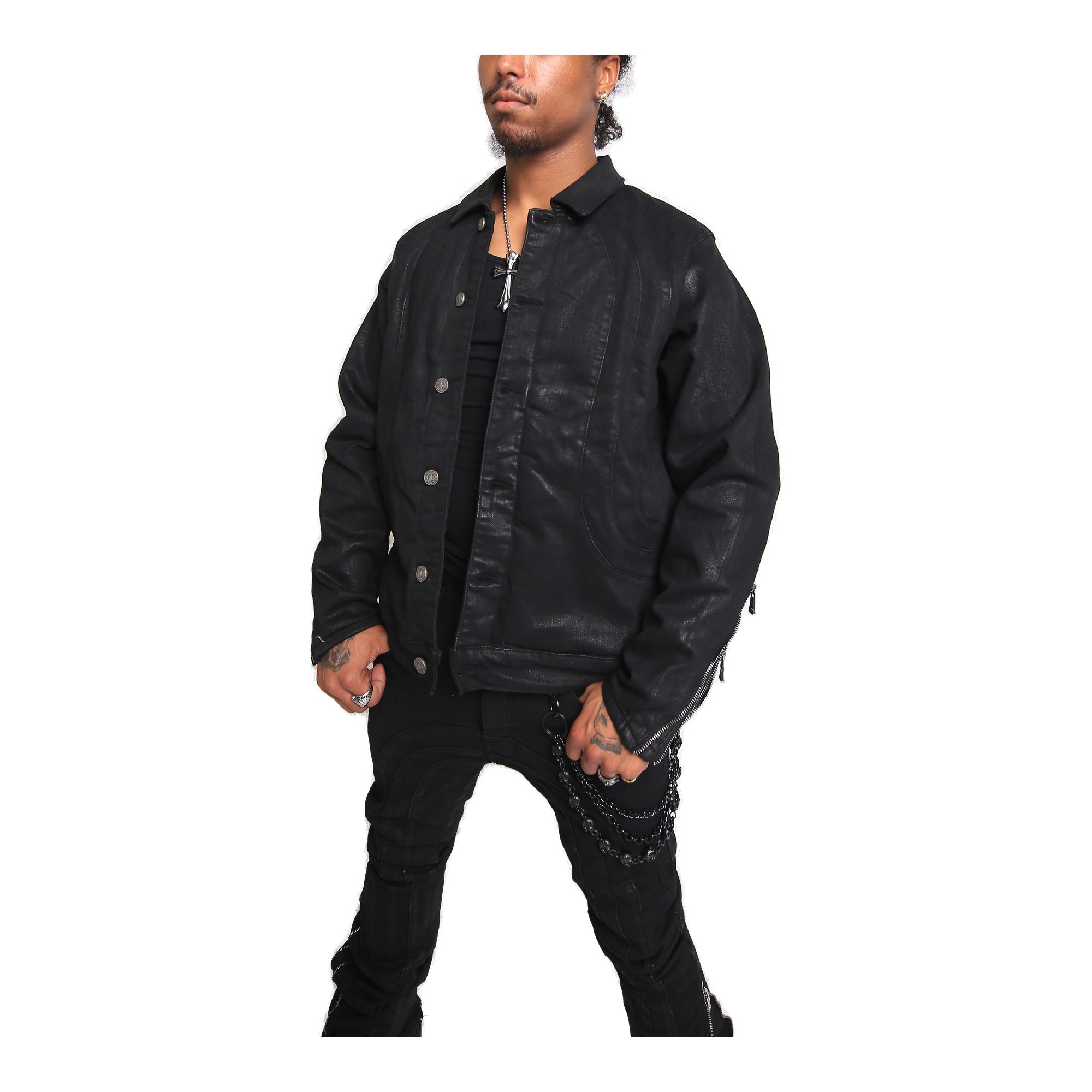 Vero Santi Vindicator Trucker Jacket - Black