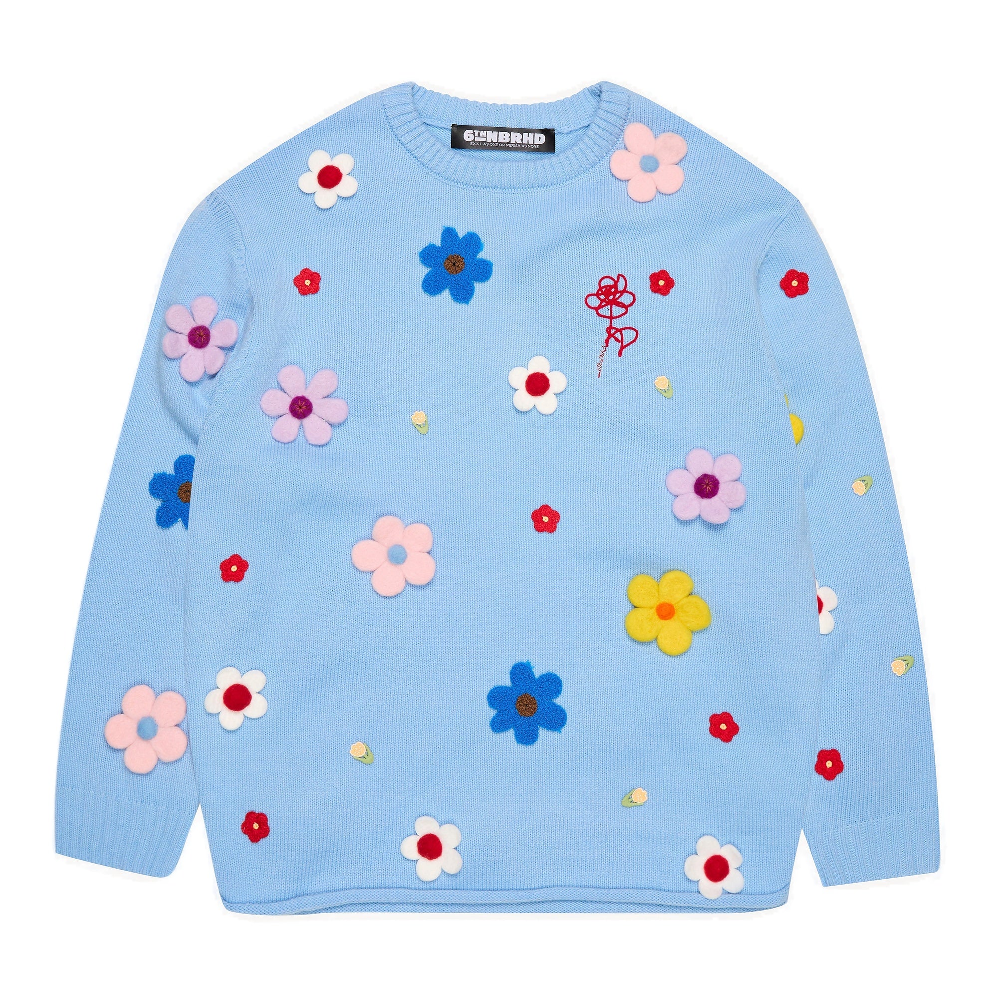 6Th Nbrhd Bouquet Men's Sweater - Blue
