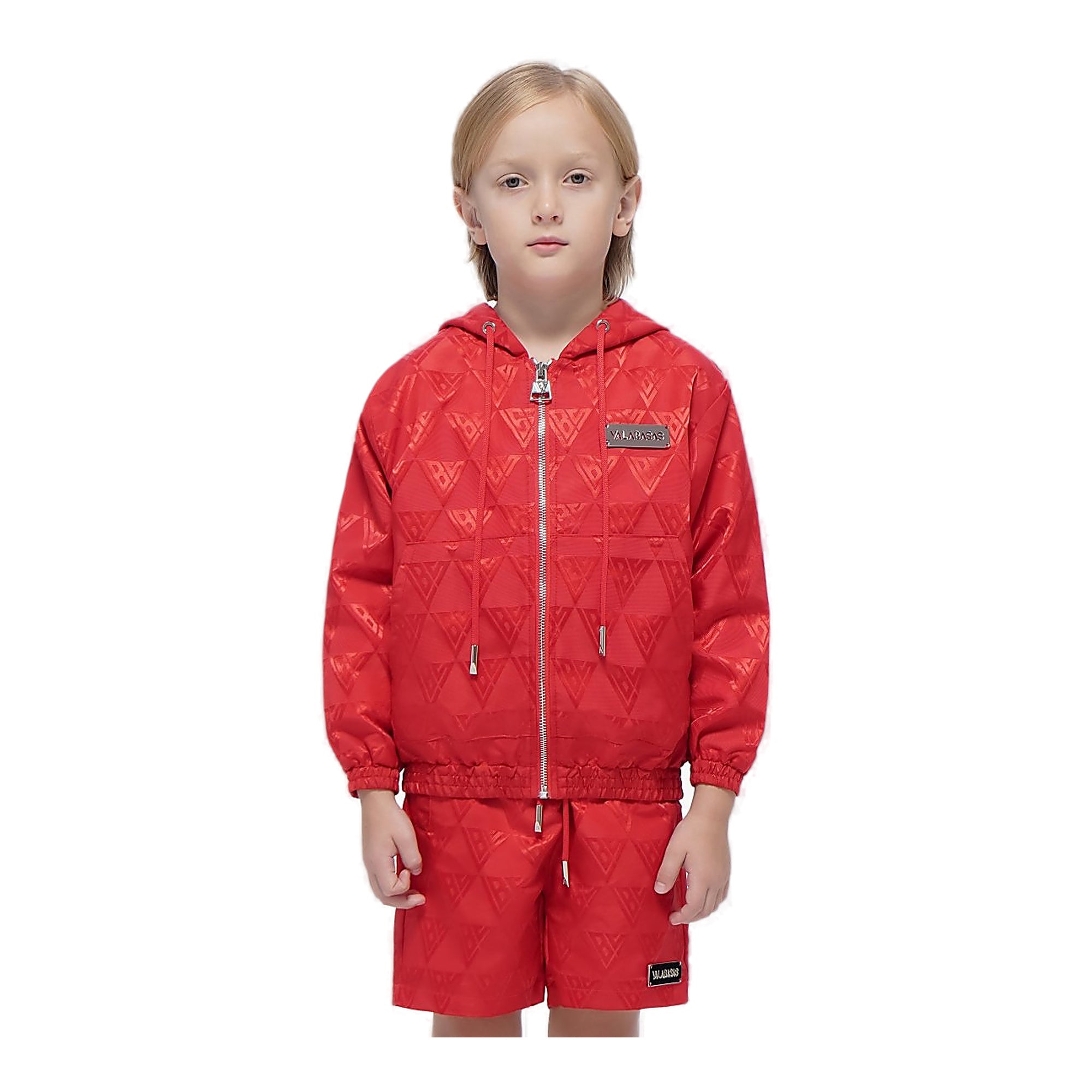 Valabasas Monogram Youth Jacket - All-Over Print Red