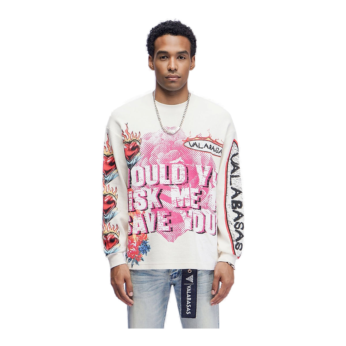 Valabasas Risky Sweatshirt - Graphic Cream