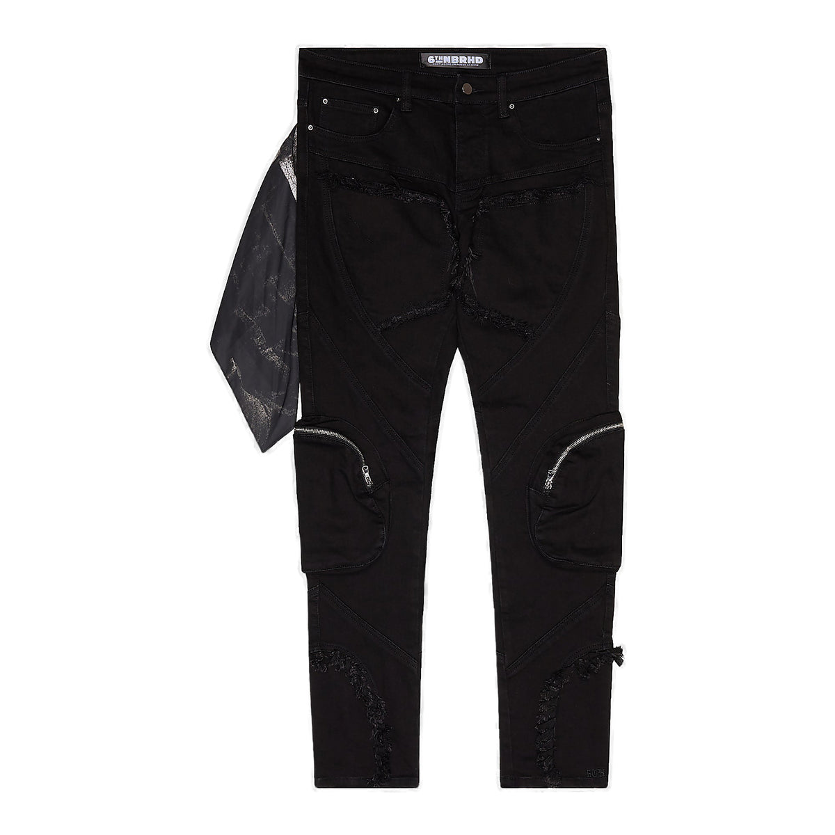 6th Nbrhd Raven Jeans - Distressed Panel Black