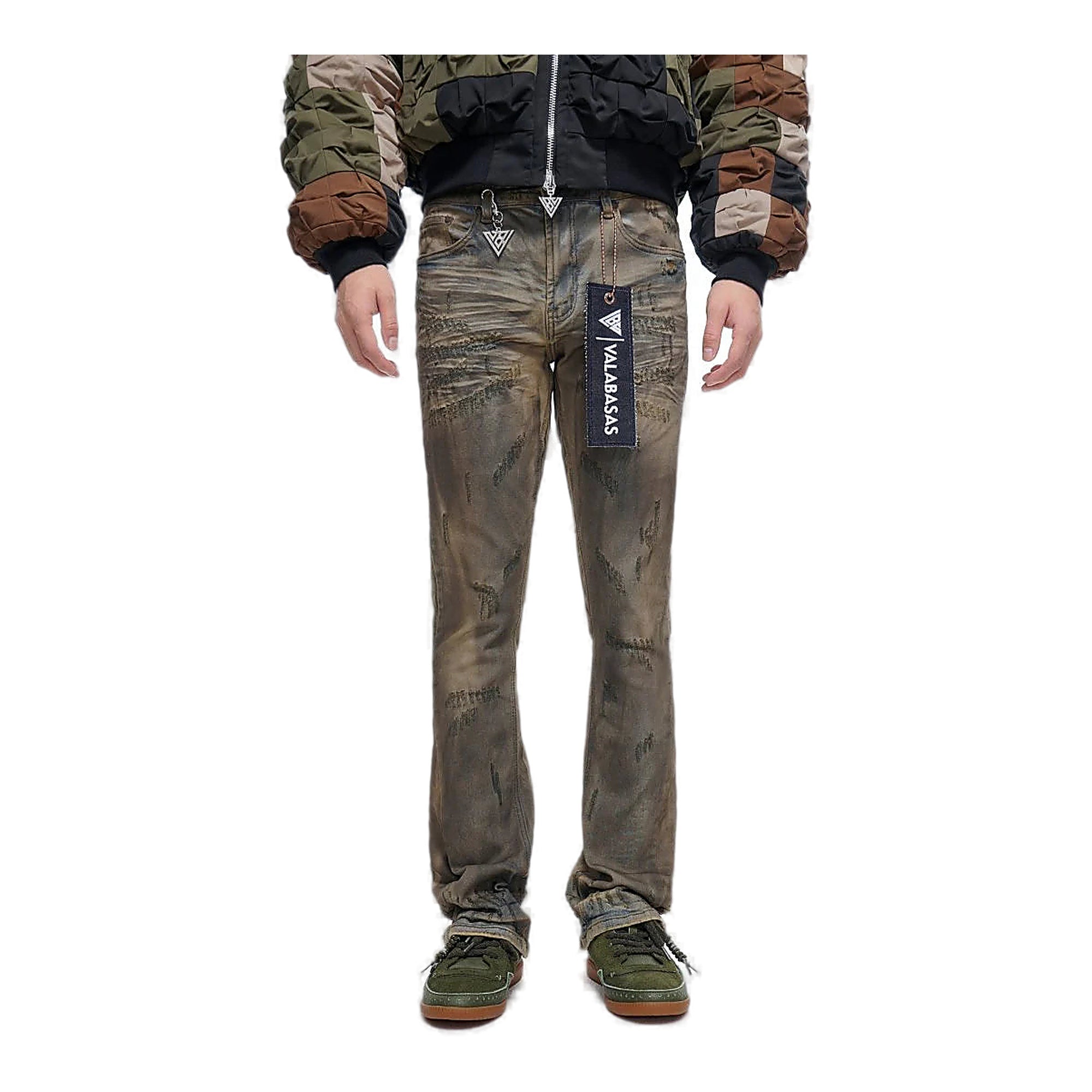 Valabasas Distressed Jeans - Brown
