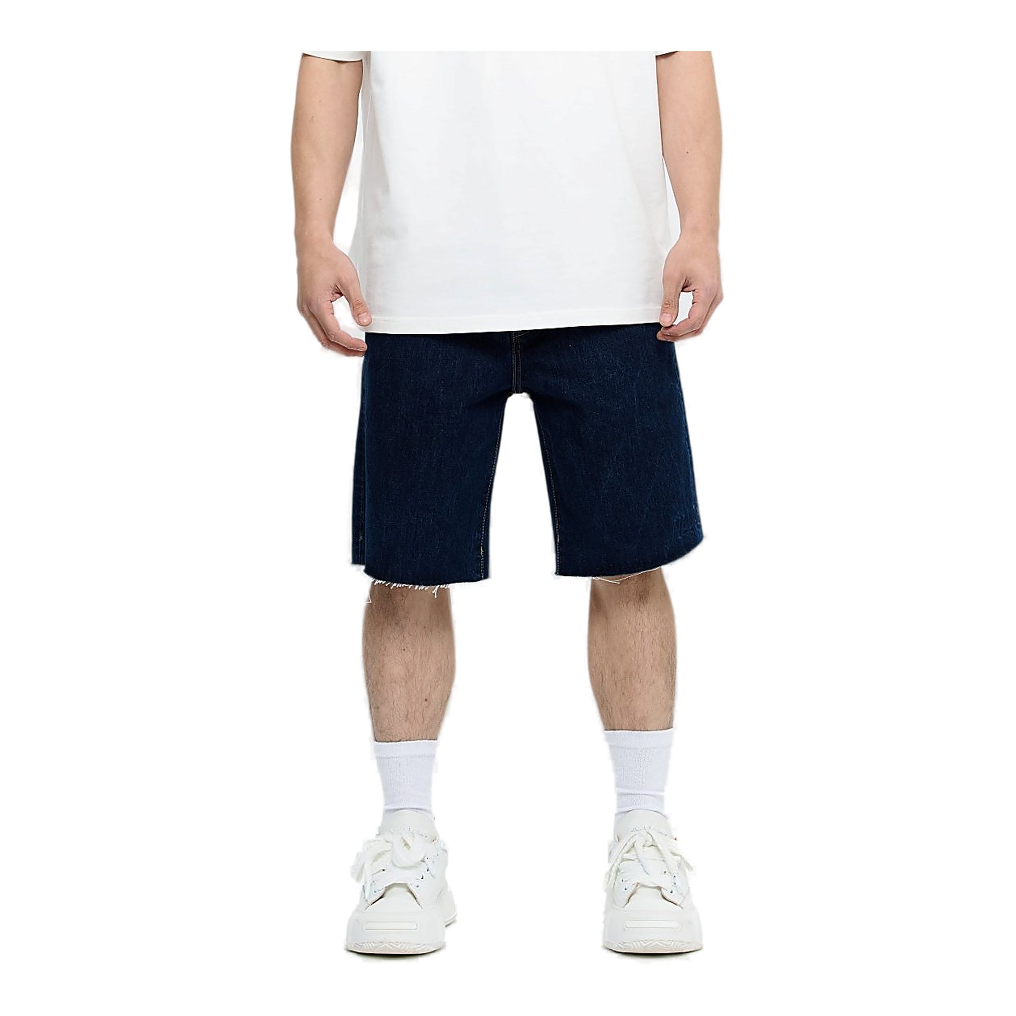 Valabasas Denim Raw Hem Shorts - Distressed