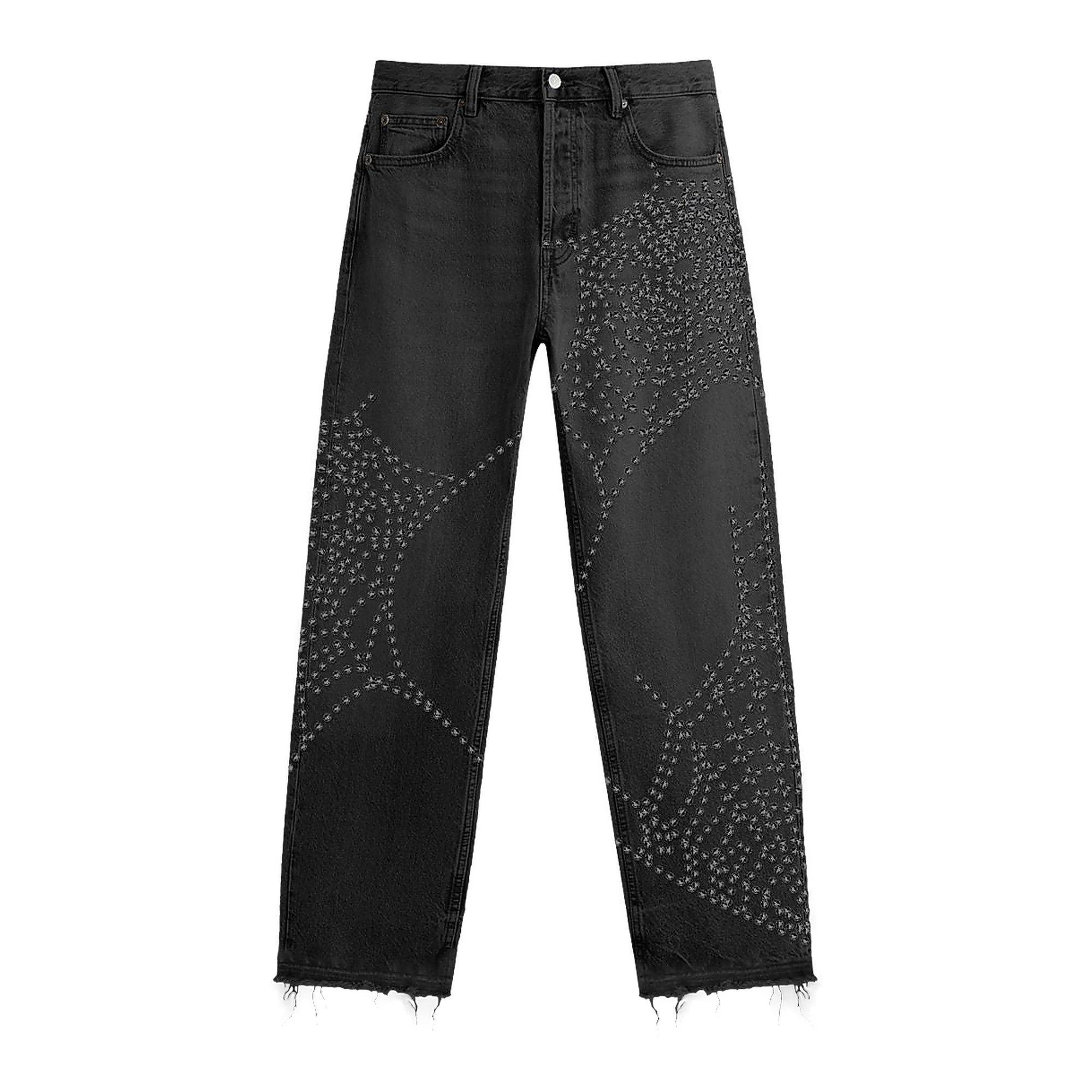 Campus Broken Web Denim Men's Jeans - Black