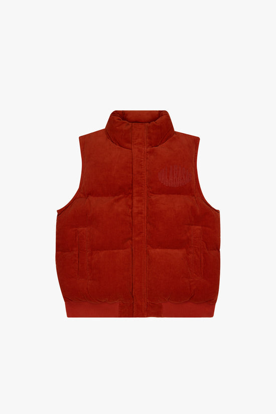 "ROOK" VEST CORDUROY TANGERINE