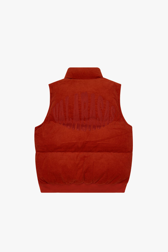 "ROOK" VEST CORDUROY TANGERINE