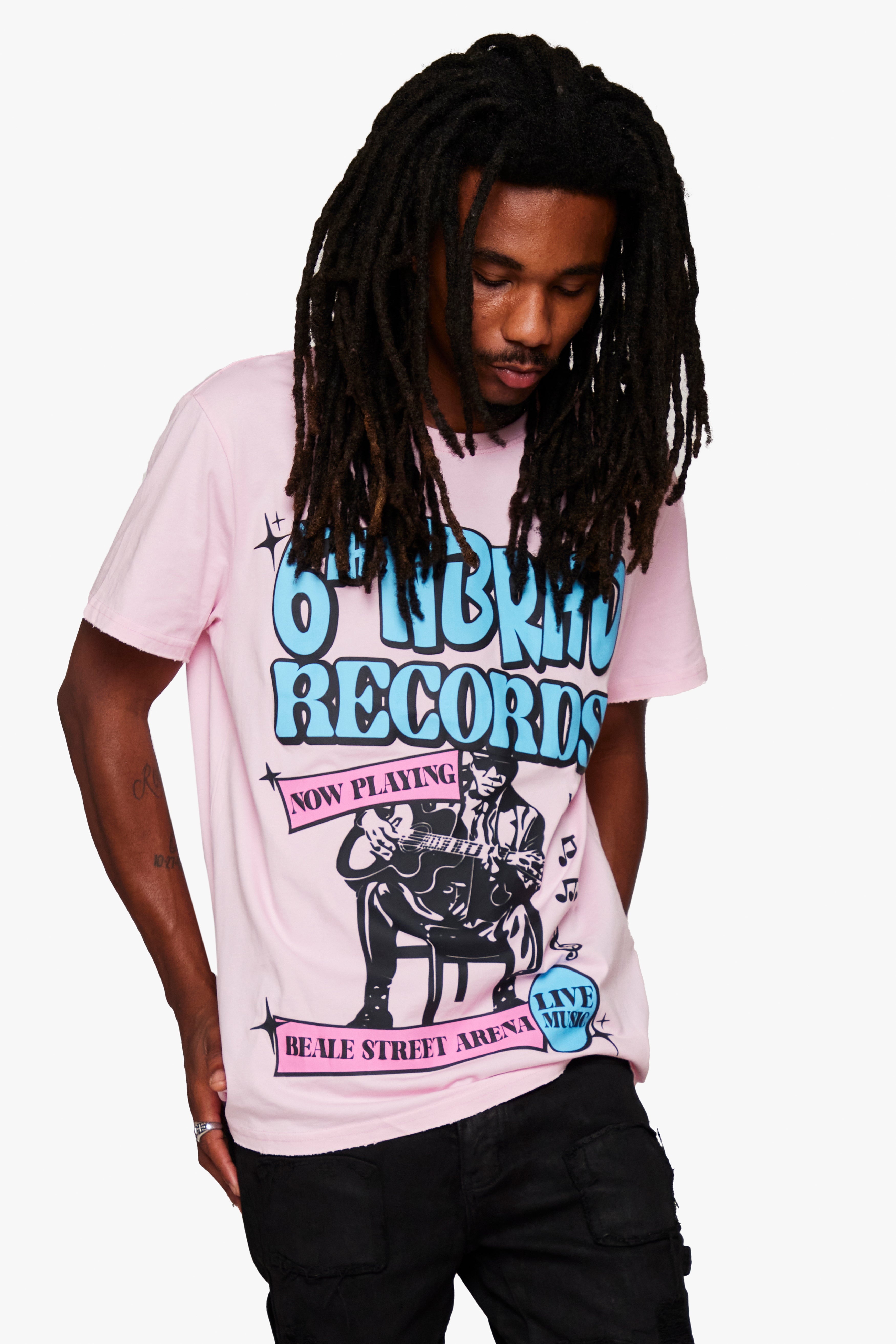 6Th Nbrhd Now Playing Men's T-Shirt - Pink
