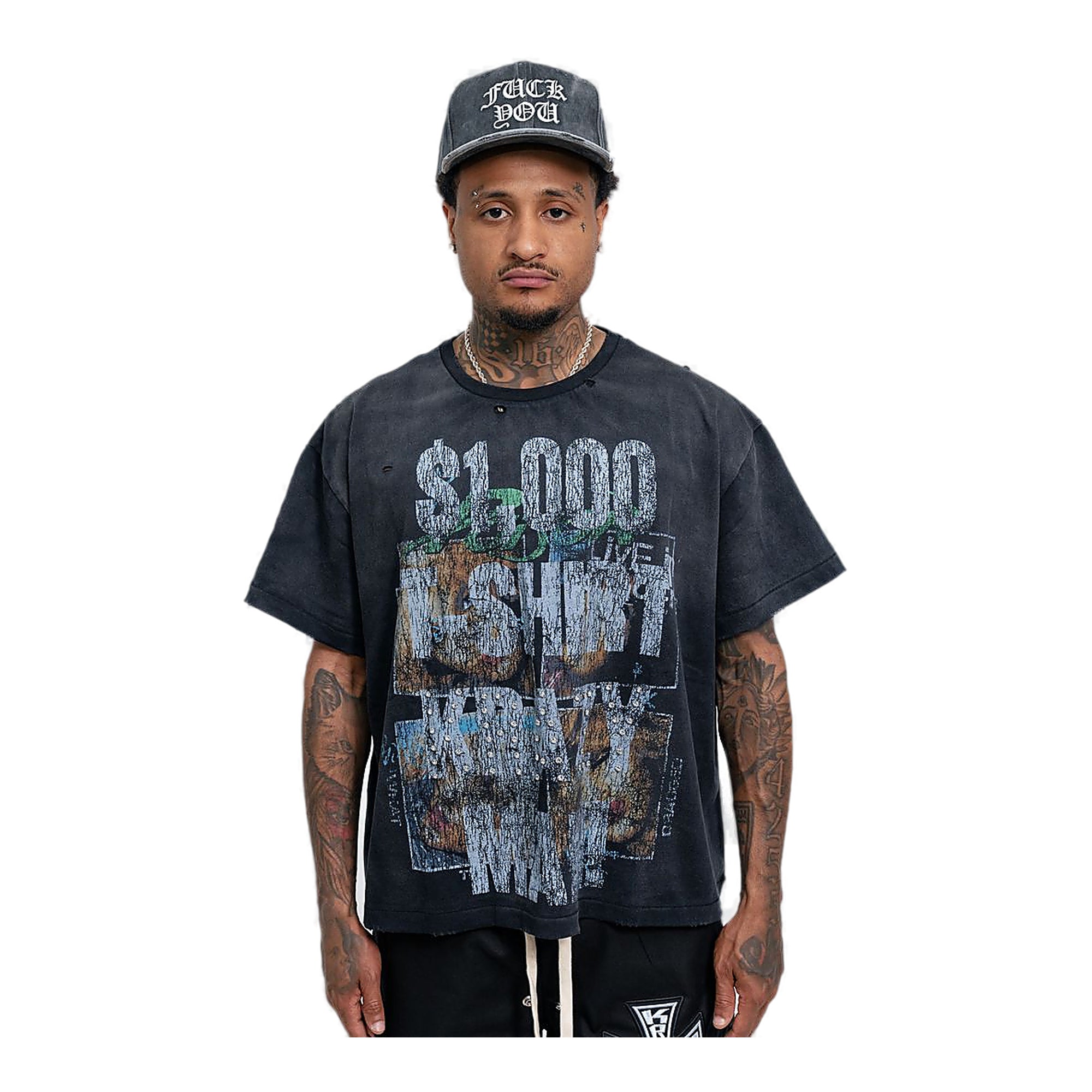 Krazy Ambition Distressed Tee - Raw Hem