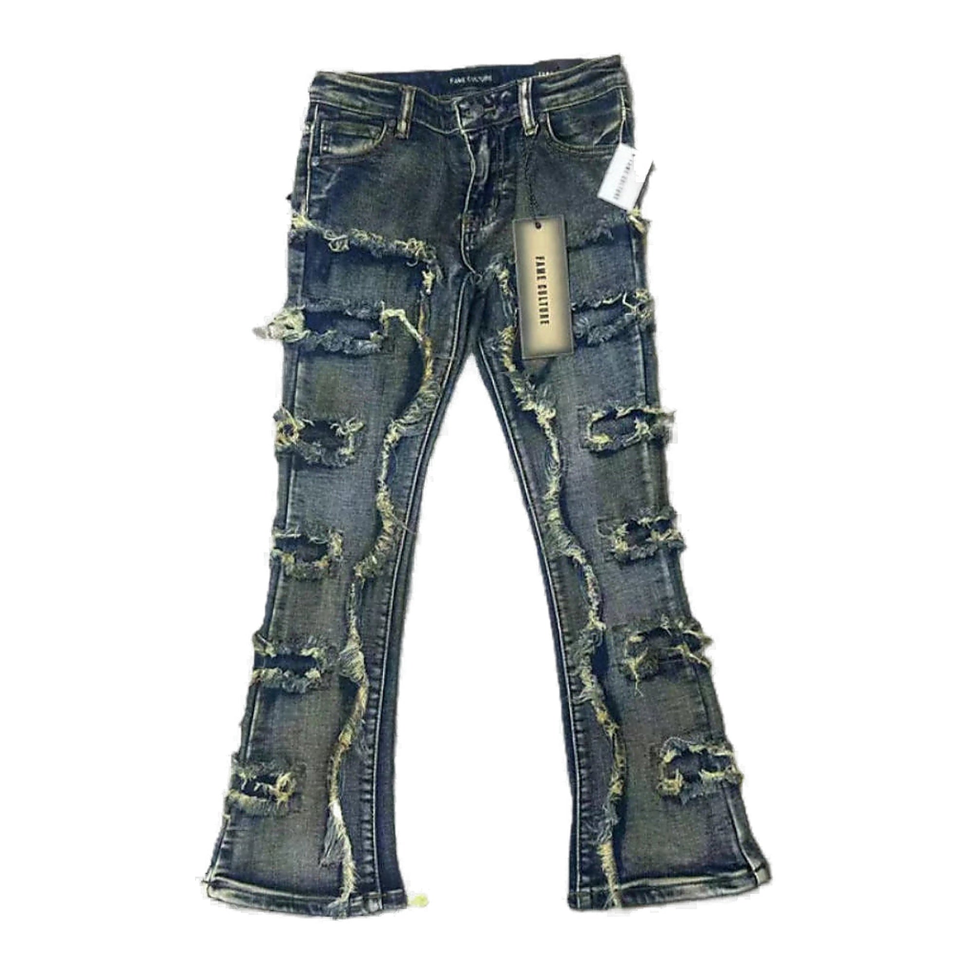 Fame Culture Stacked Jean Kid's Jeans - Dark Wash