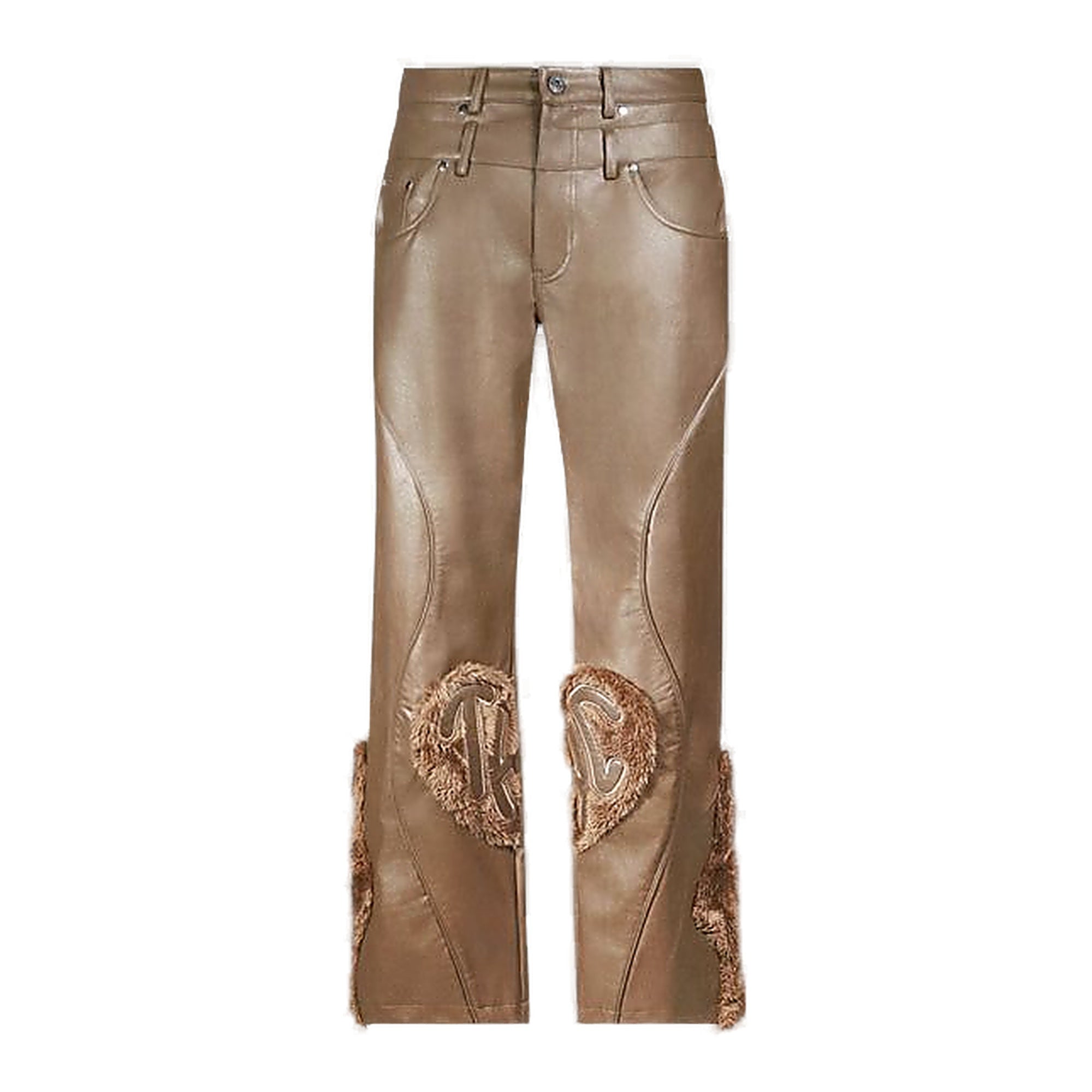 The Hideout Faux Fur Vegan Leather Double Jeans