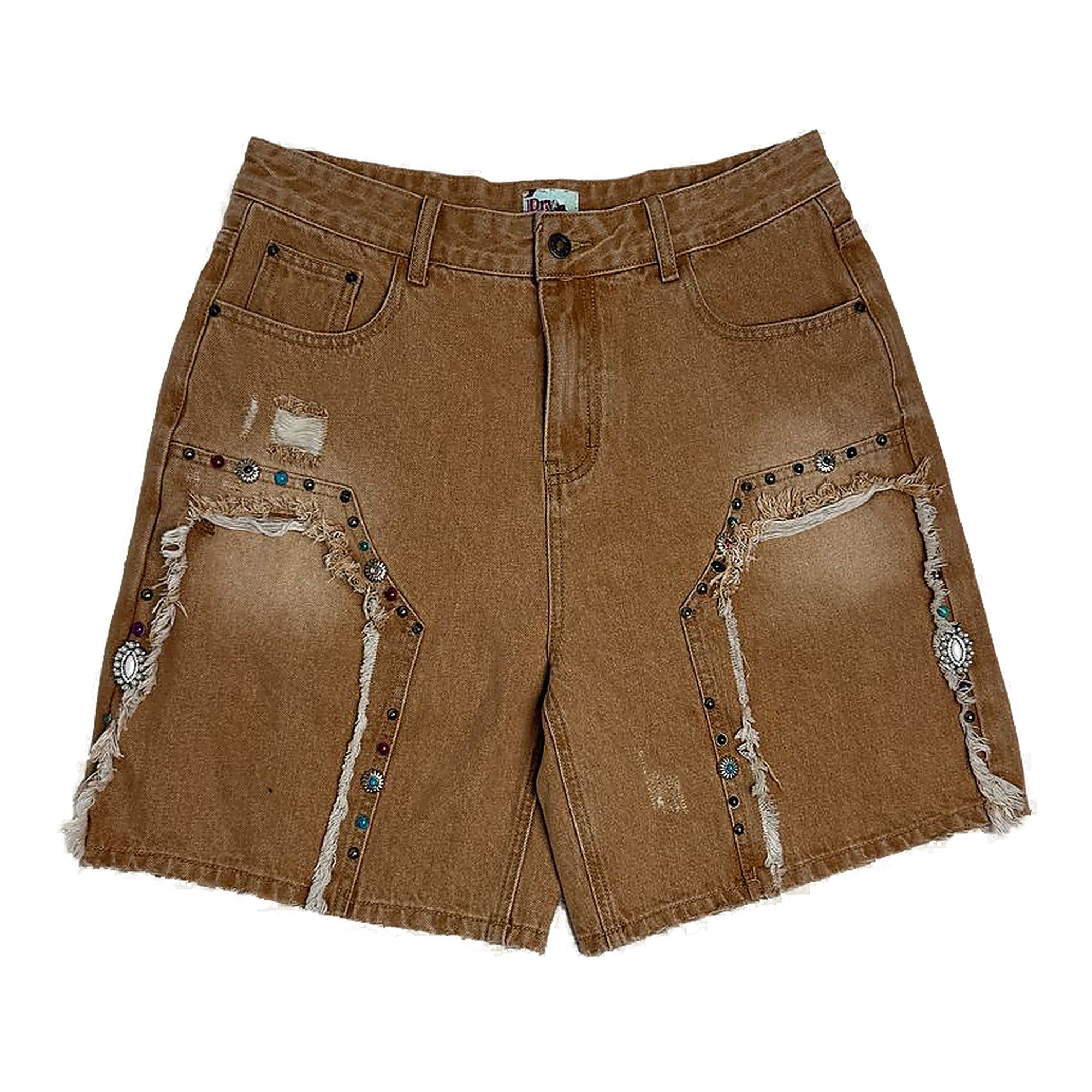 Cowboy Jewlz Shorts - Brown Feature