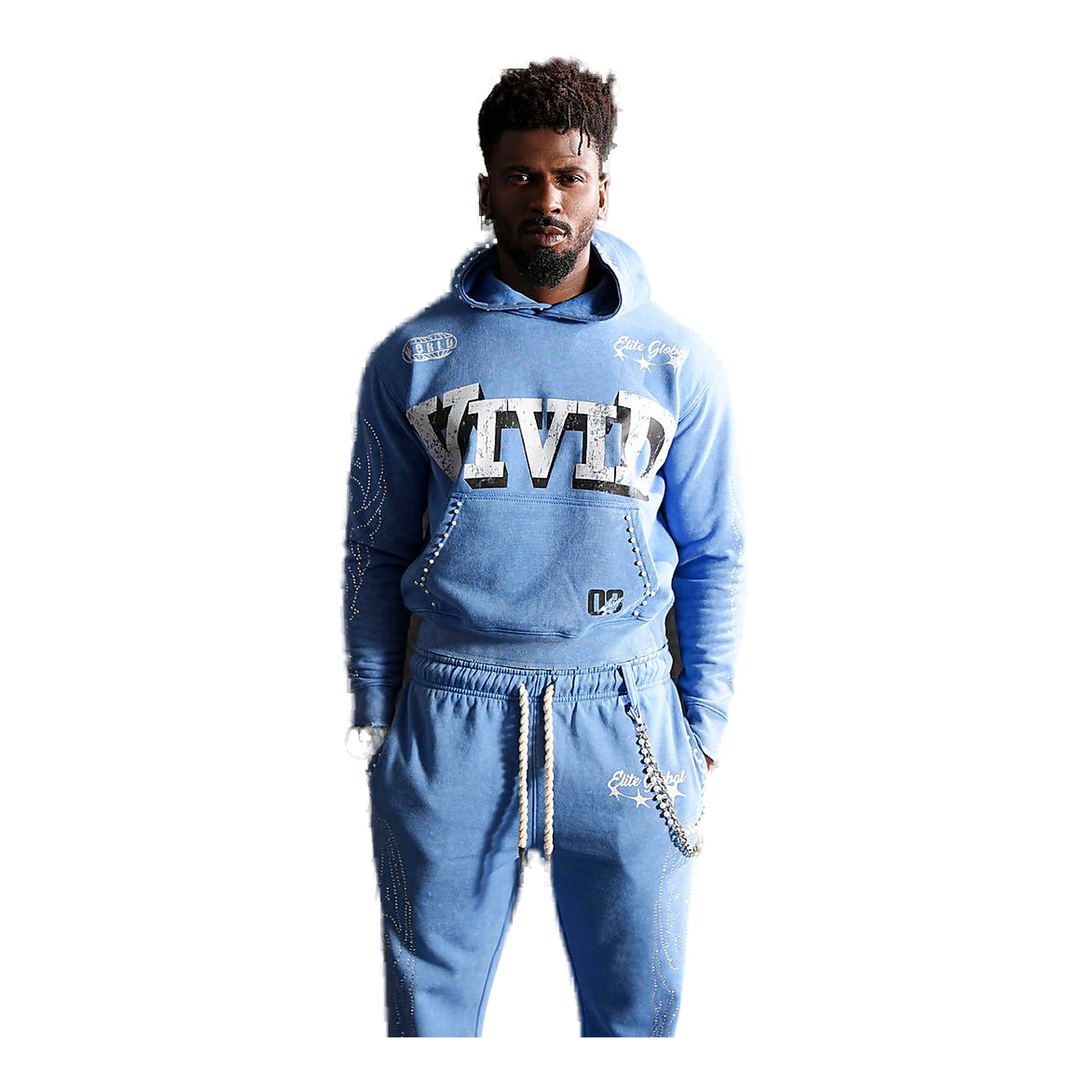 Elite Premium Men's Blue Hoodie