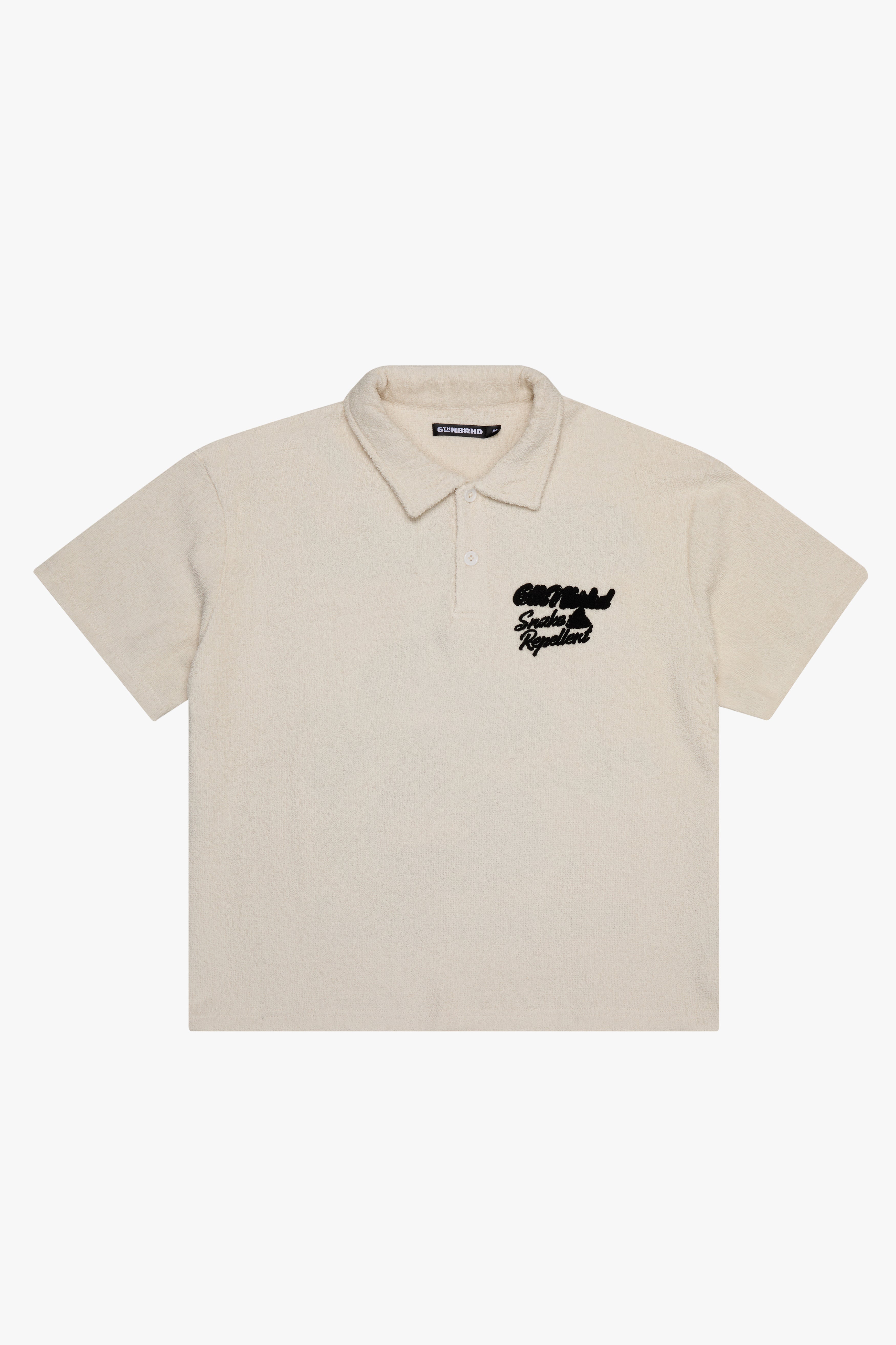 6Th Nbrhd Dead Snakes Men's Polo Shirt - Beige
