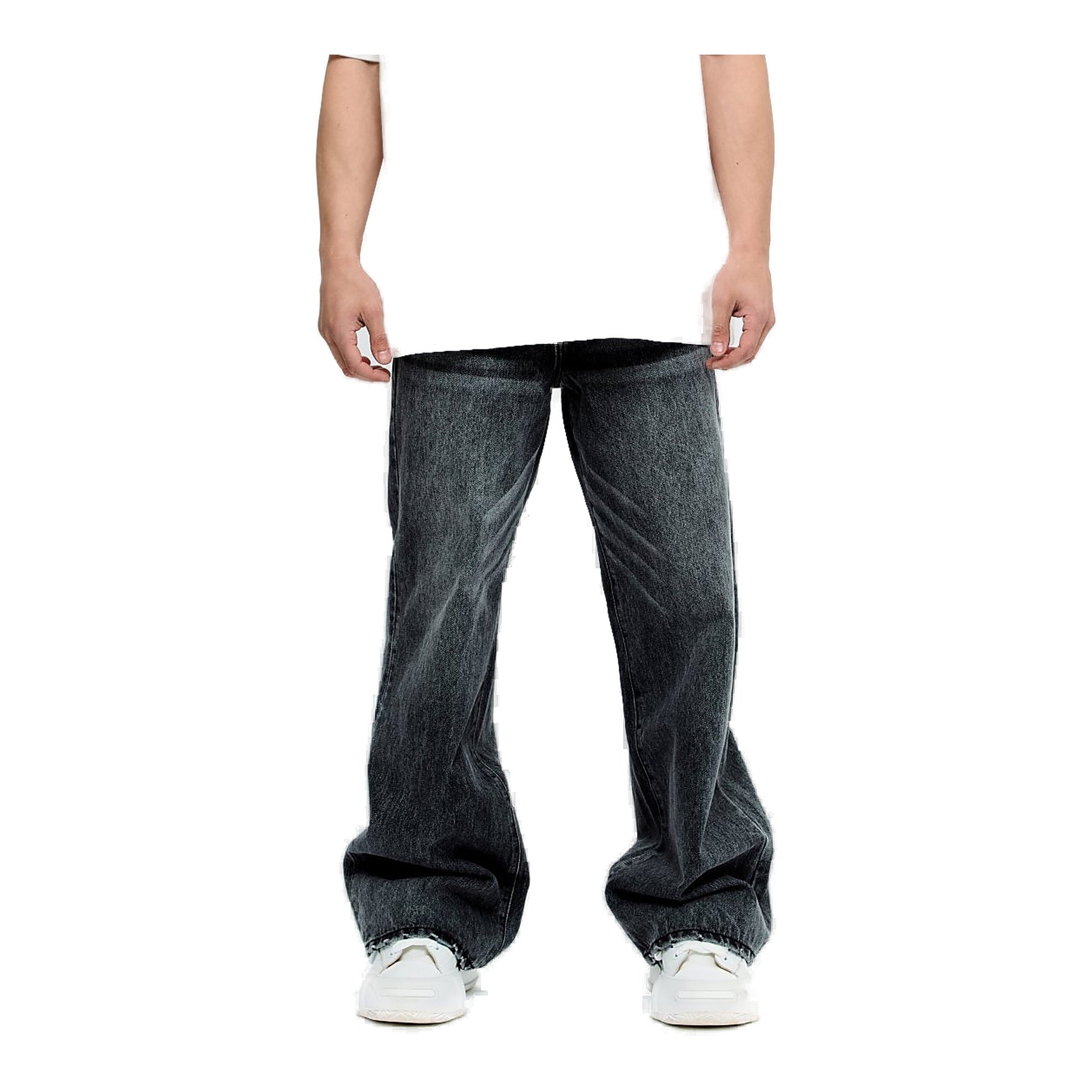 Valabasas Mr. Baggy Grey Men's Jeans - Black Wash