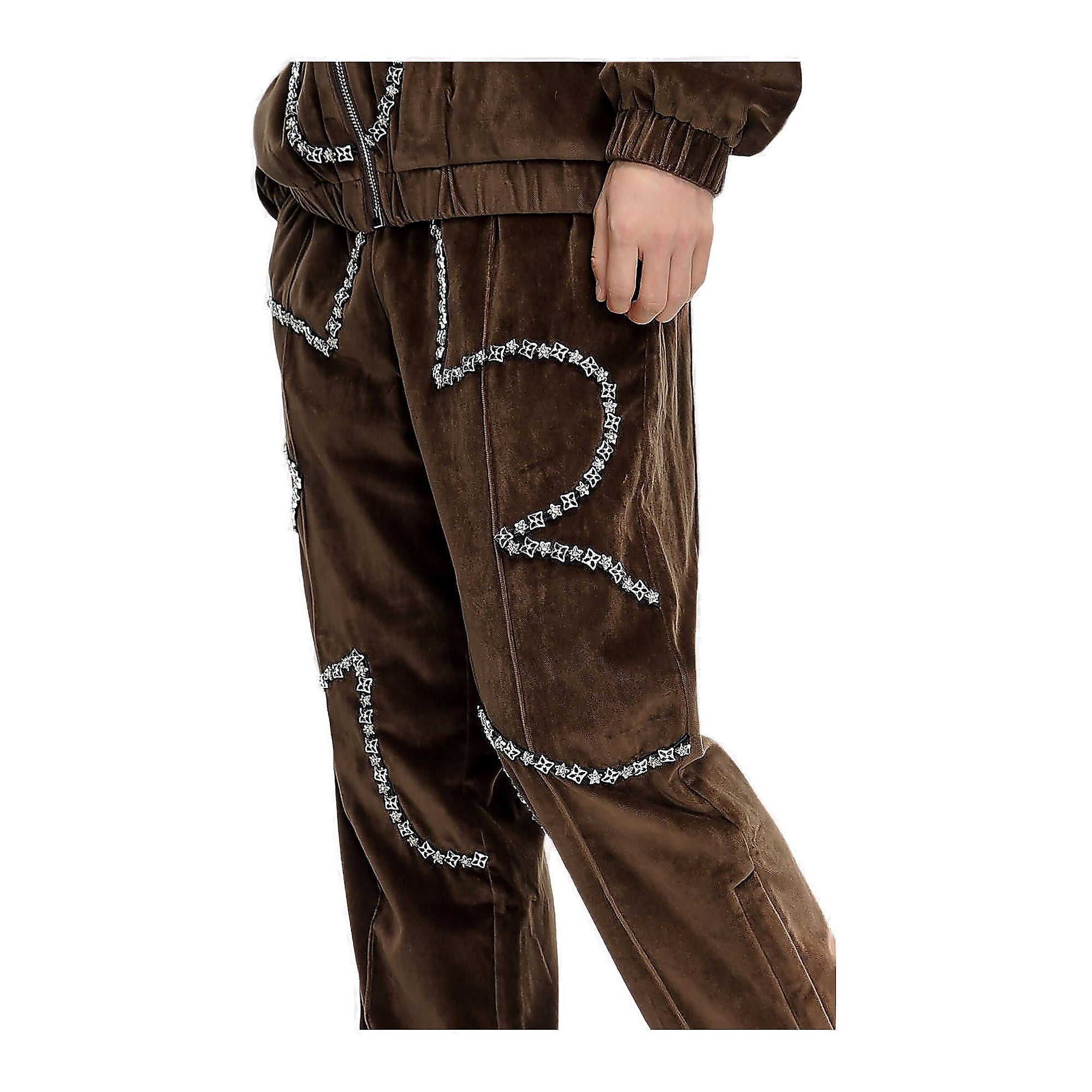 Valabasas Dahlia Sweatpants - Sculpted Trim Brown