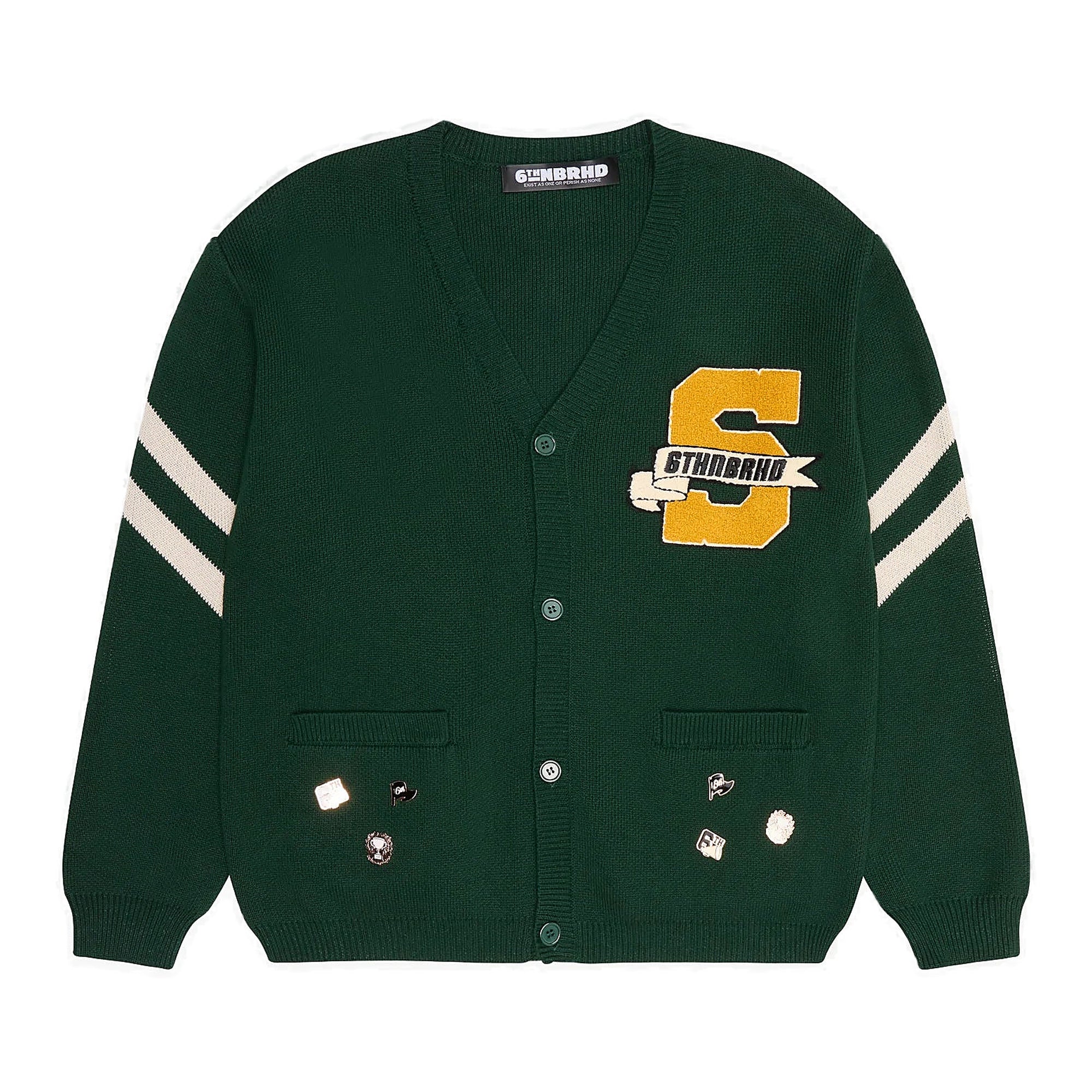 6Thneighborhood Collegiate Cardigan Sweater - Embroidered