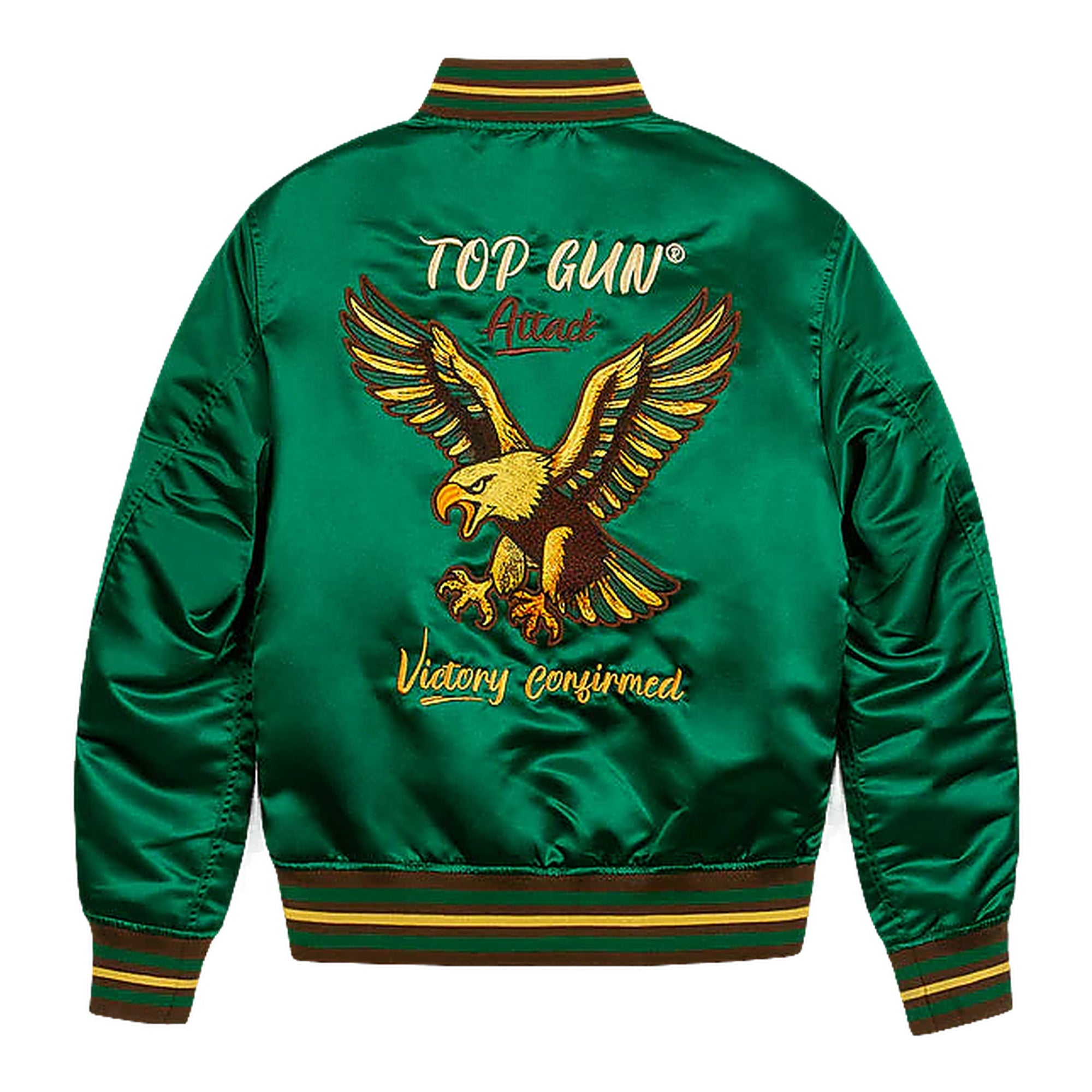 Top Gun Satin Eagle Men's Varsity Jacket