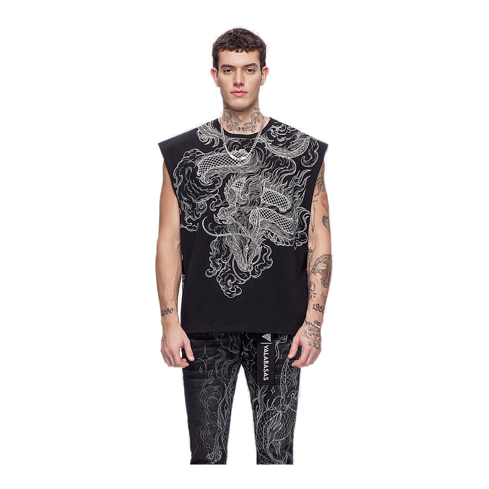 Valabasas Dragon T-Shirt - Raw Hem