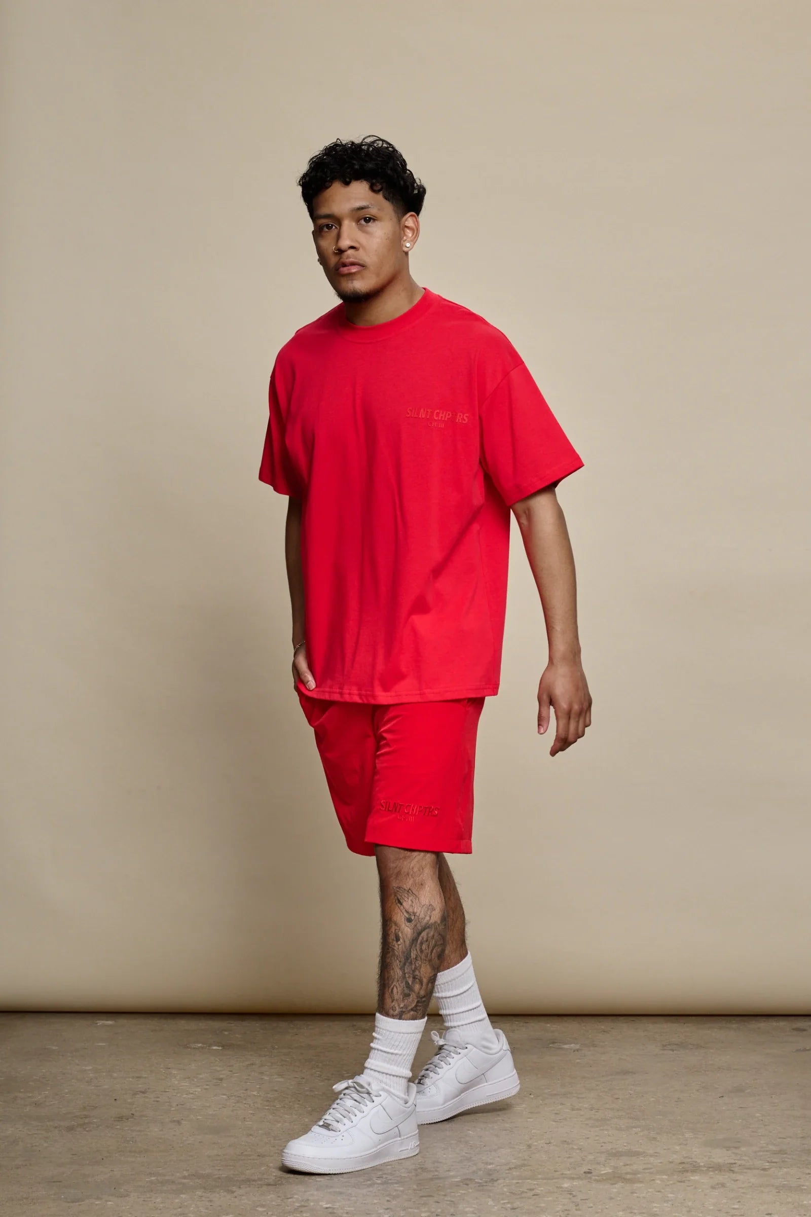 Silnt Chptrs Tonal Logo Shorts - Mesh Lining