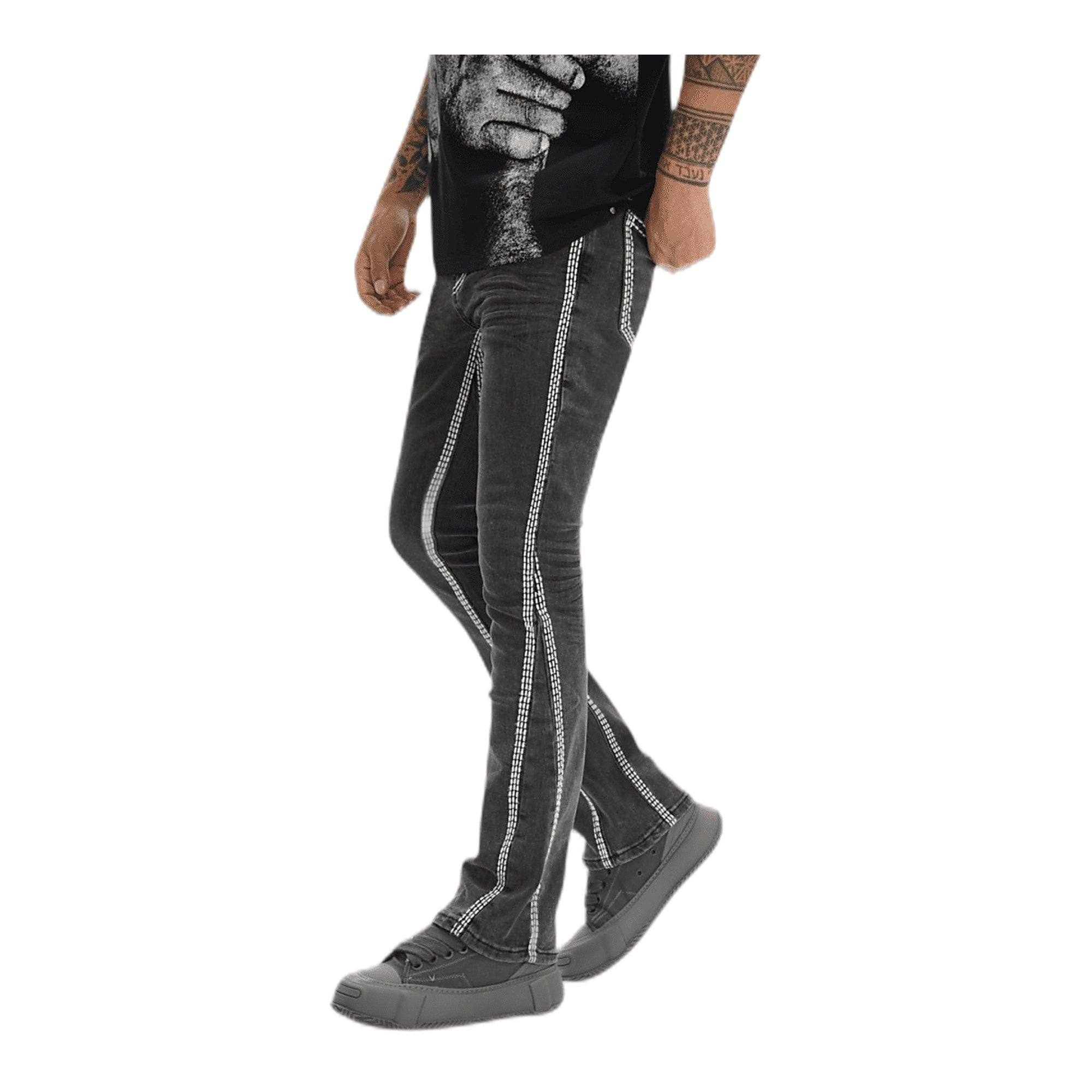 Valabasas Cody Stacked Men's Skinny Jeans - Black