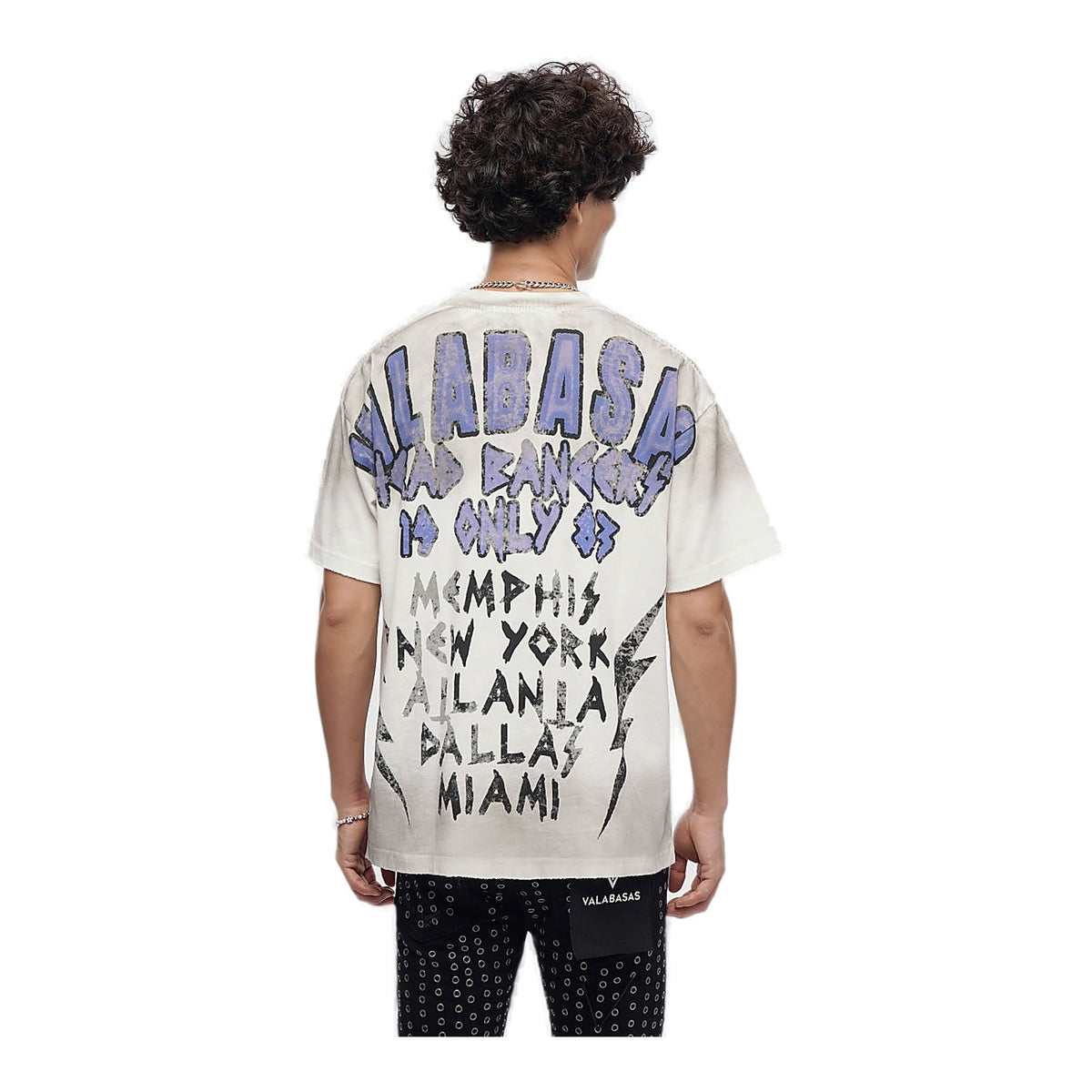 Valabasas Head Bangers T-Shirt - Distressed White
