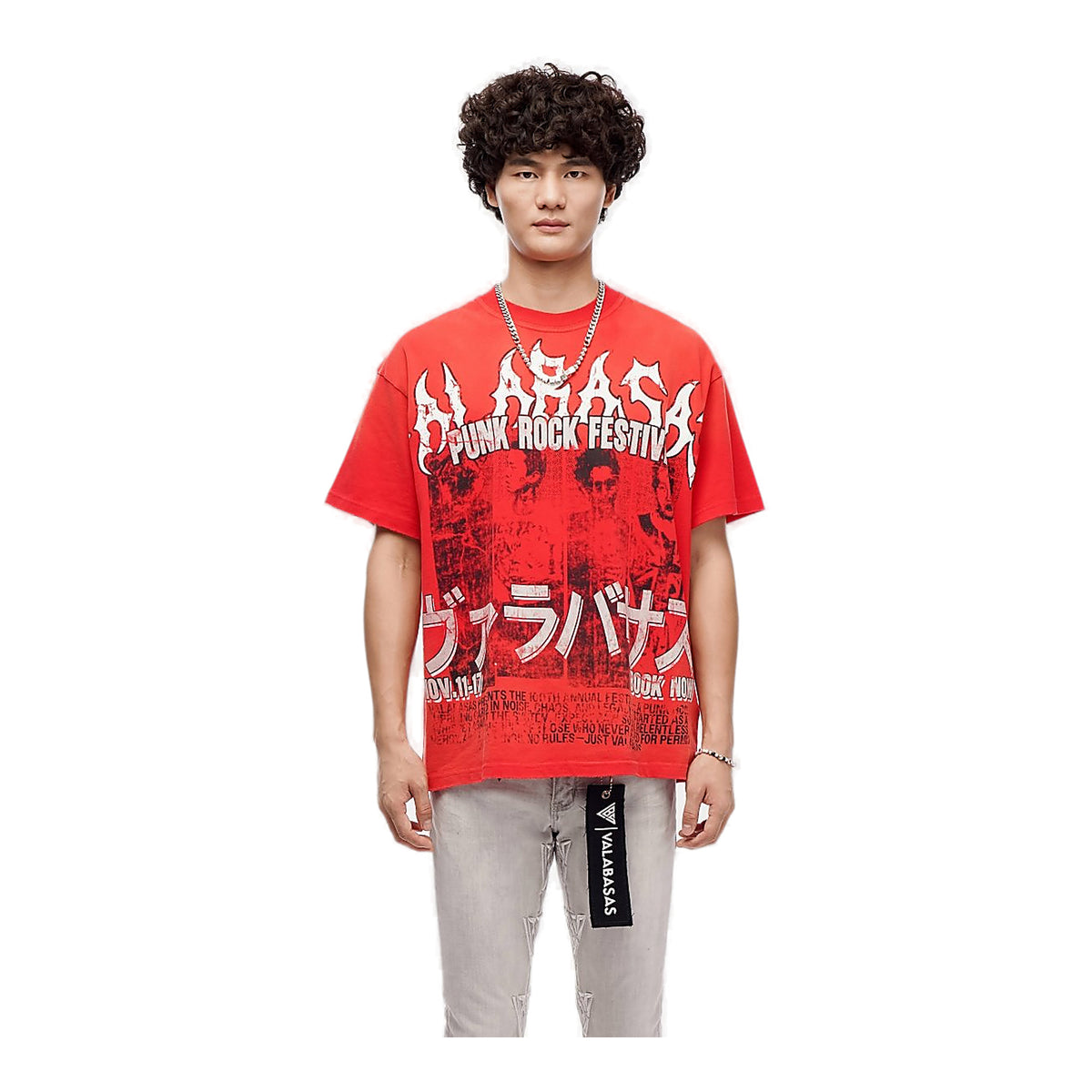 Valabasas Punk T-Shirt - Graphic Red