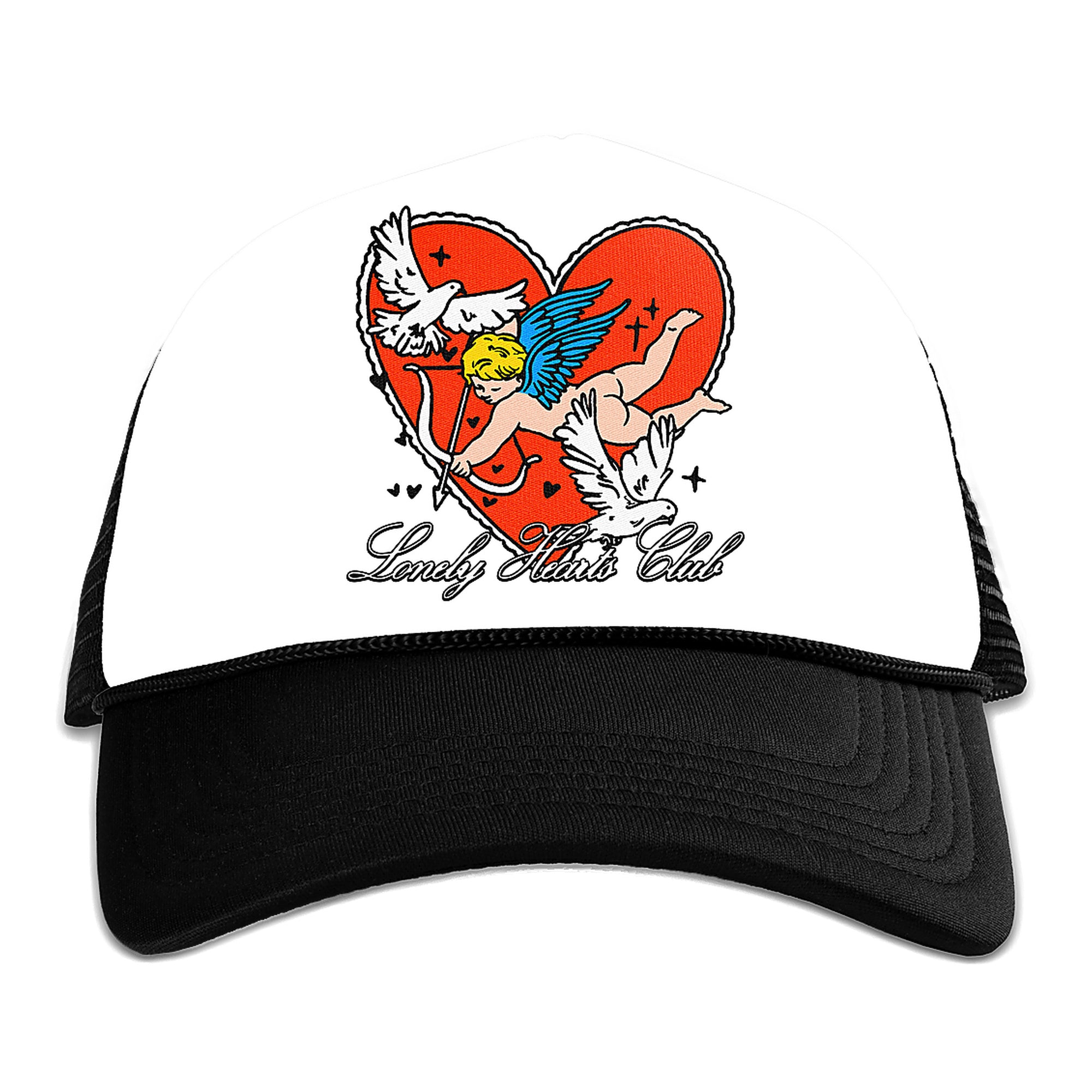 Lonely Hearts Faith Hope Love Trucker Hat - Graphic