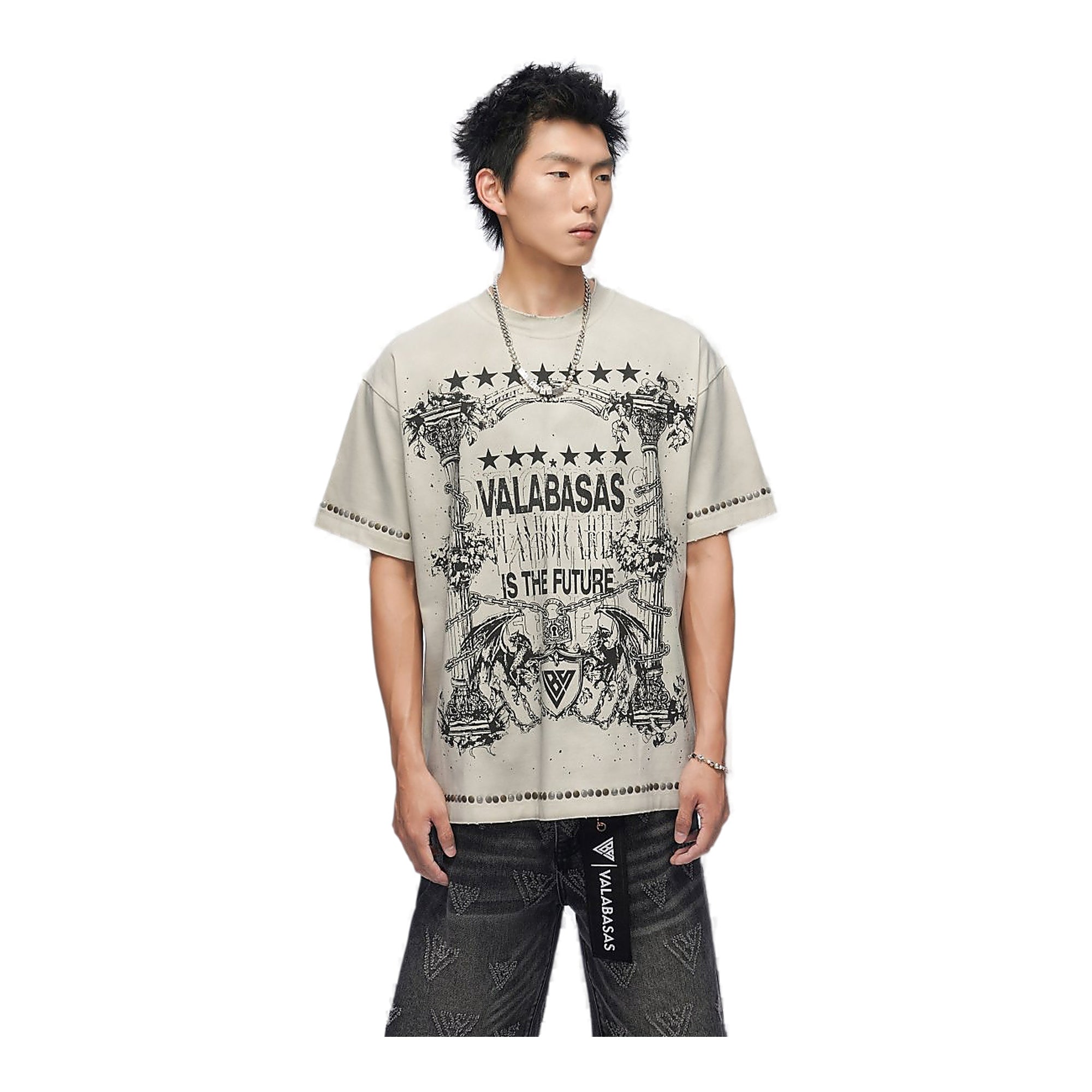 Valabasas Parchment T-Shirt - Vintage Finish