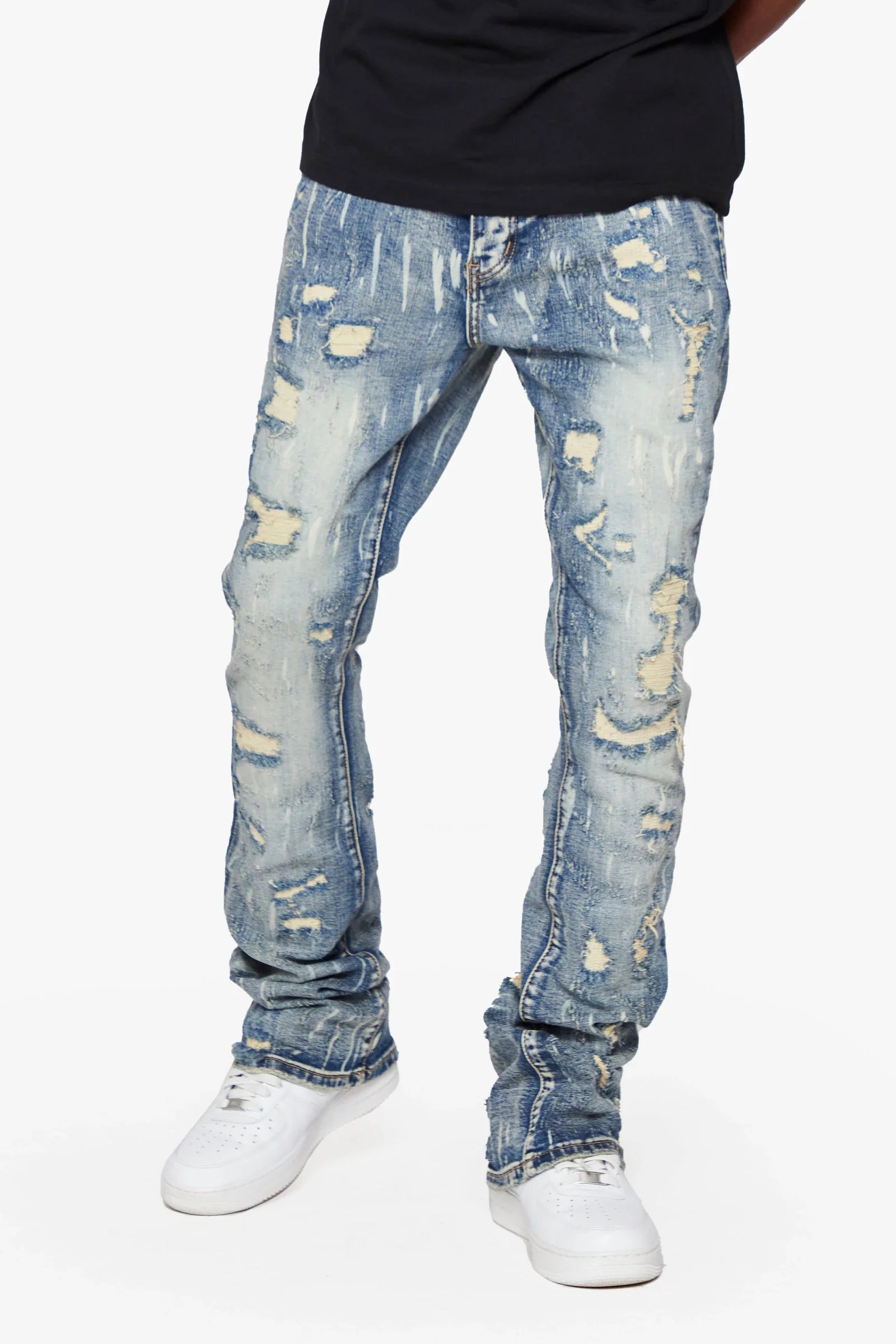 6Th Nbrhd River Valley Men's Jeans - Distressed Wash