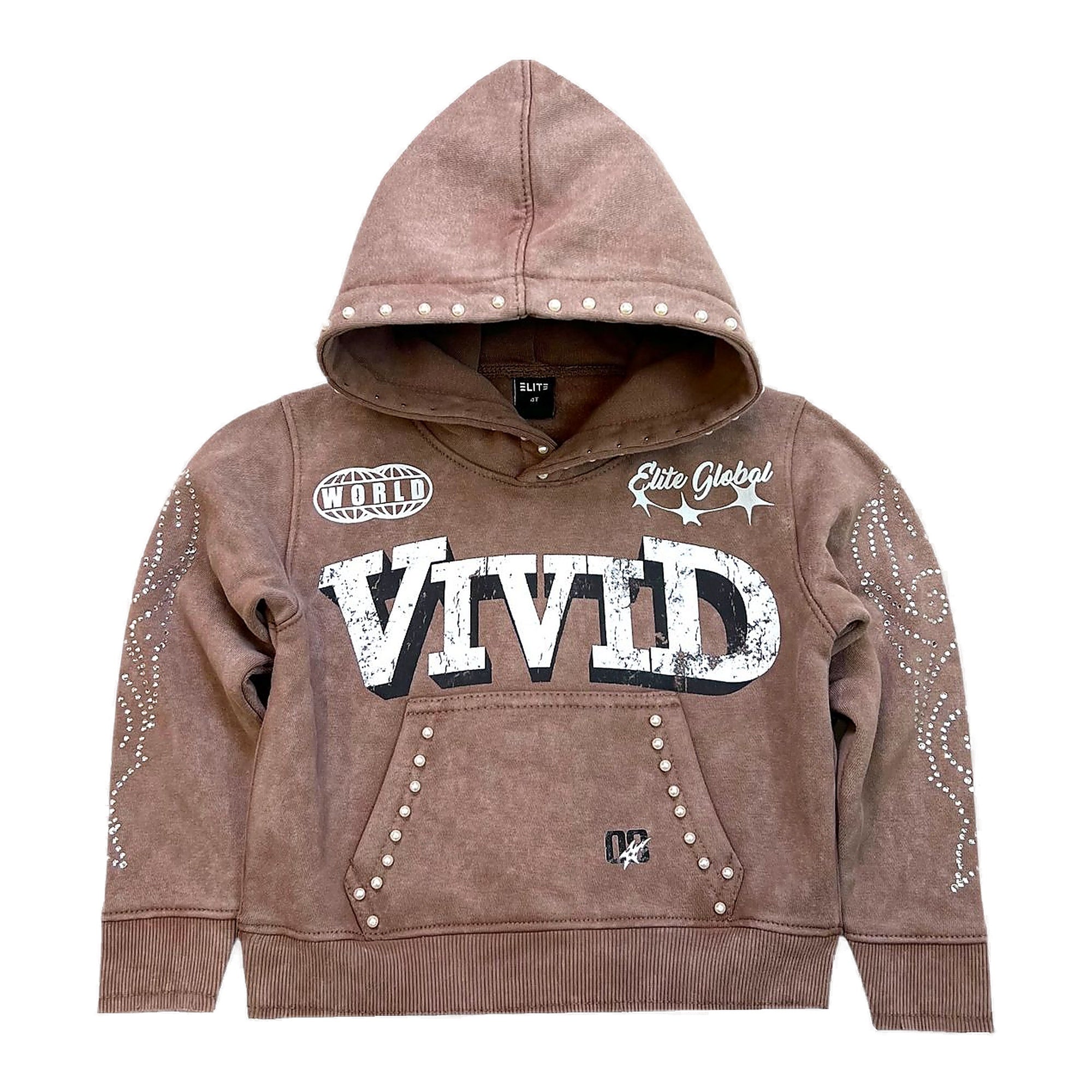 Elite Premium Youths Hoodie - Brown