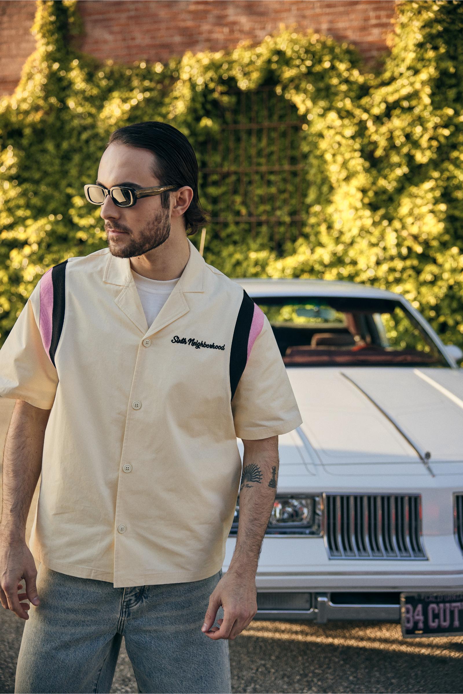 6Th Nbrhd Embroidered Panel Shirt - Camp Collar