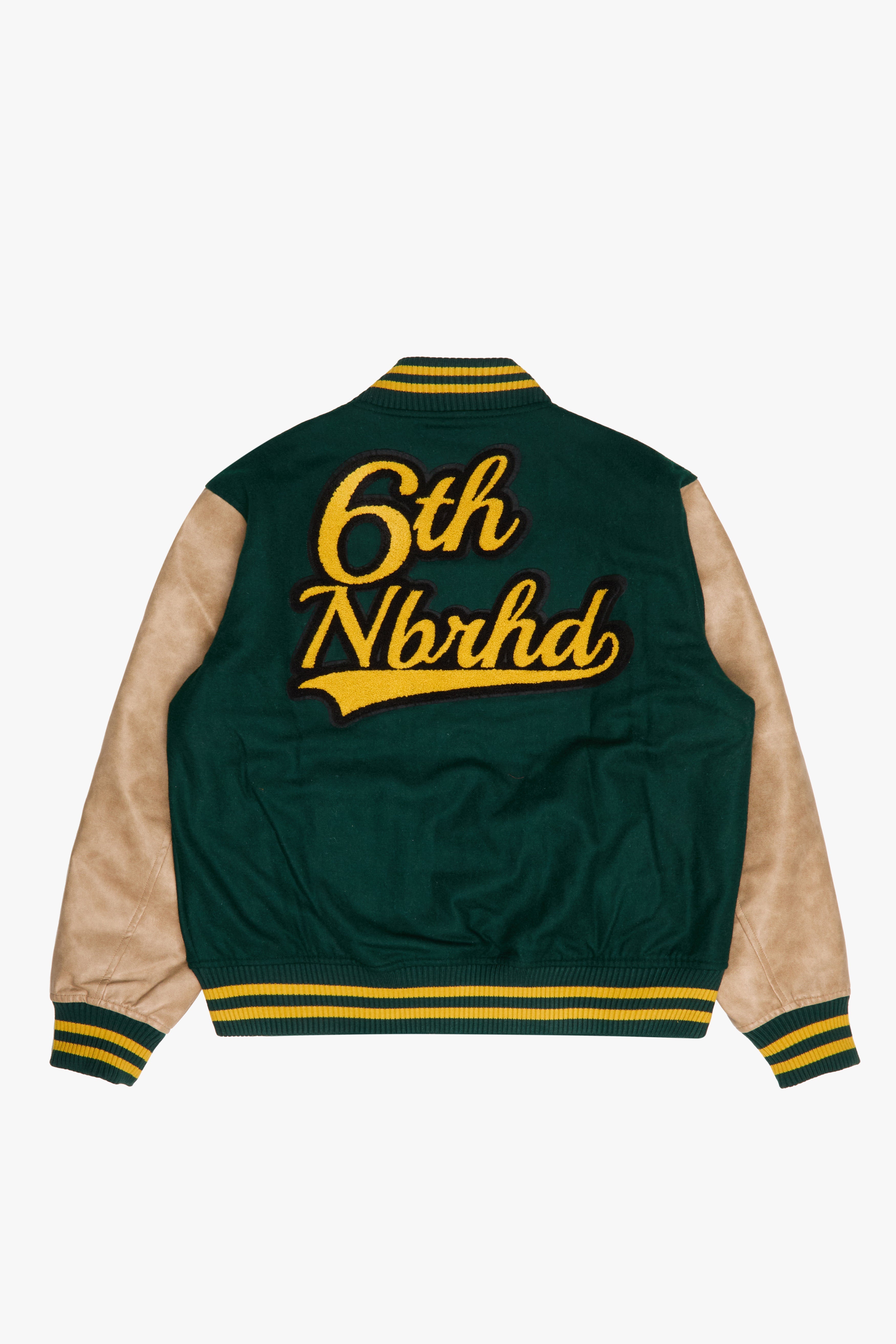 6Th Nbrhd Ivy Men's Varsity Jacket - Green