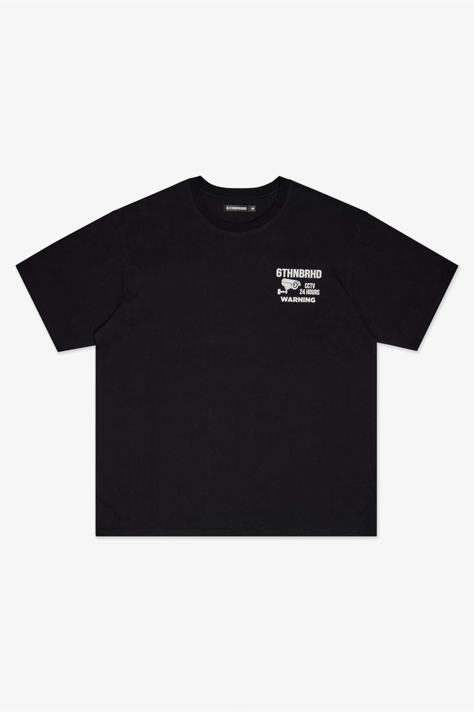 6Th Nbrhd Warning Tee - Black T-Shirt