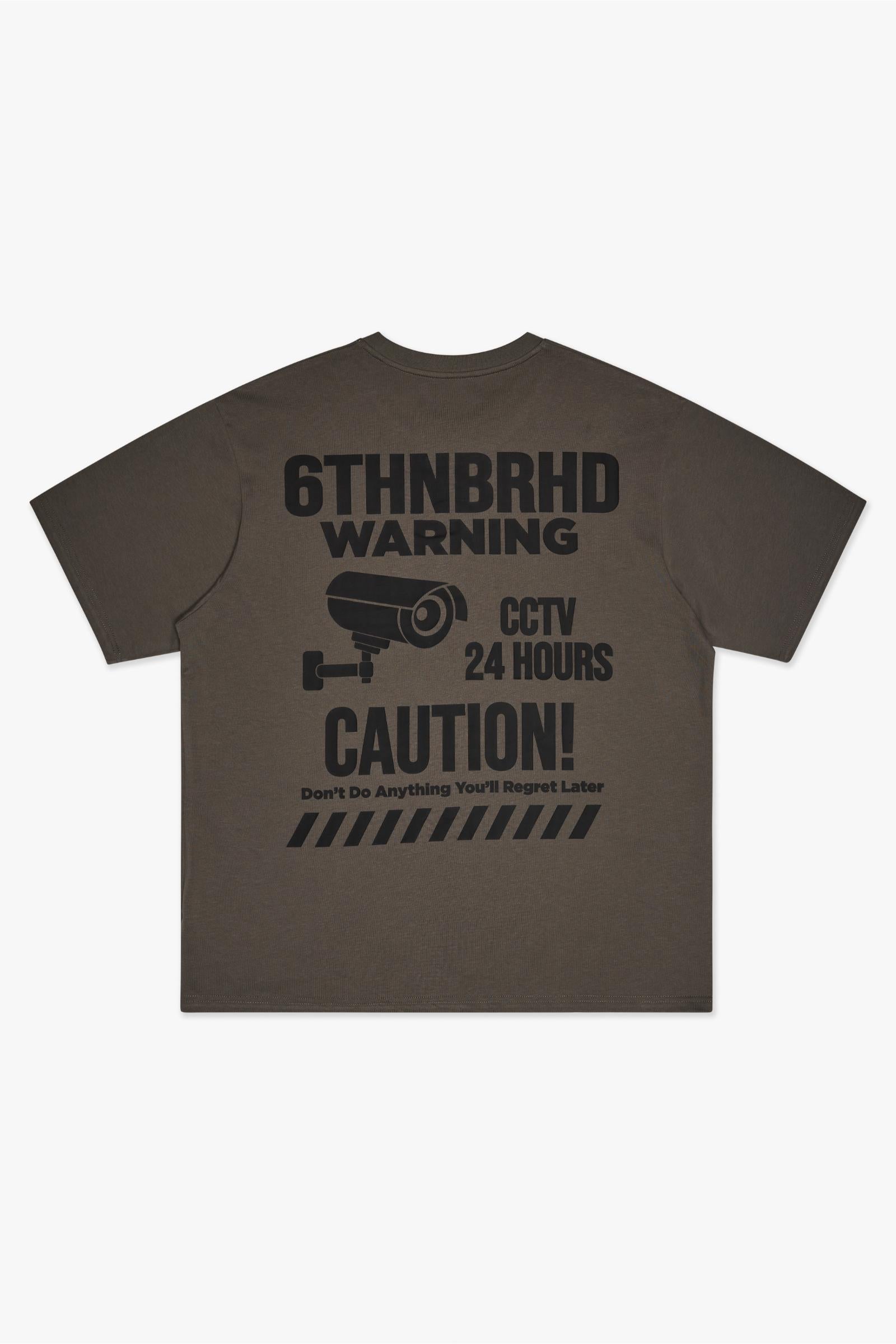 6Th Nbrhd Warning Tee Men's T-Shirt - Olive