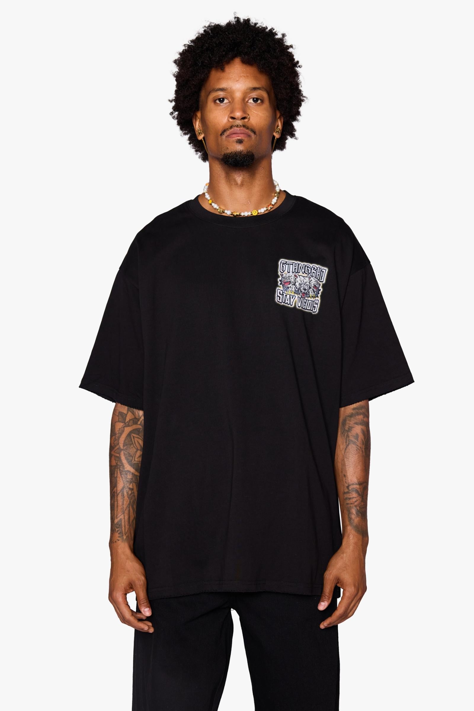 6Th Nbrhd Stay Vicious Men's T-Shirt - Black