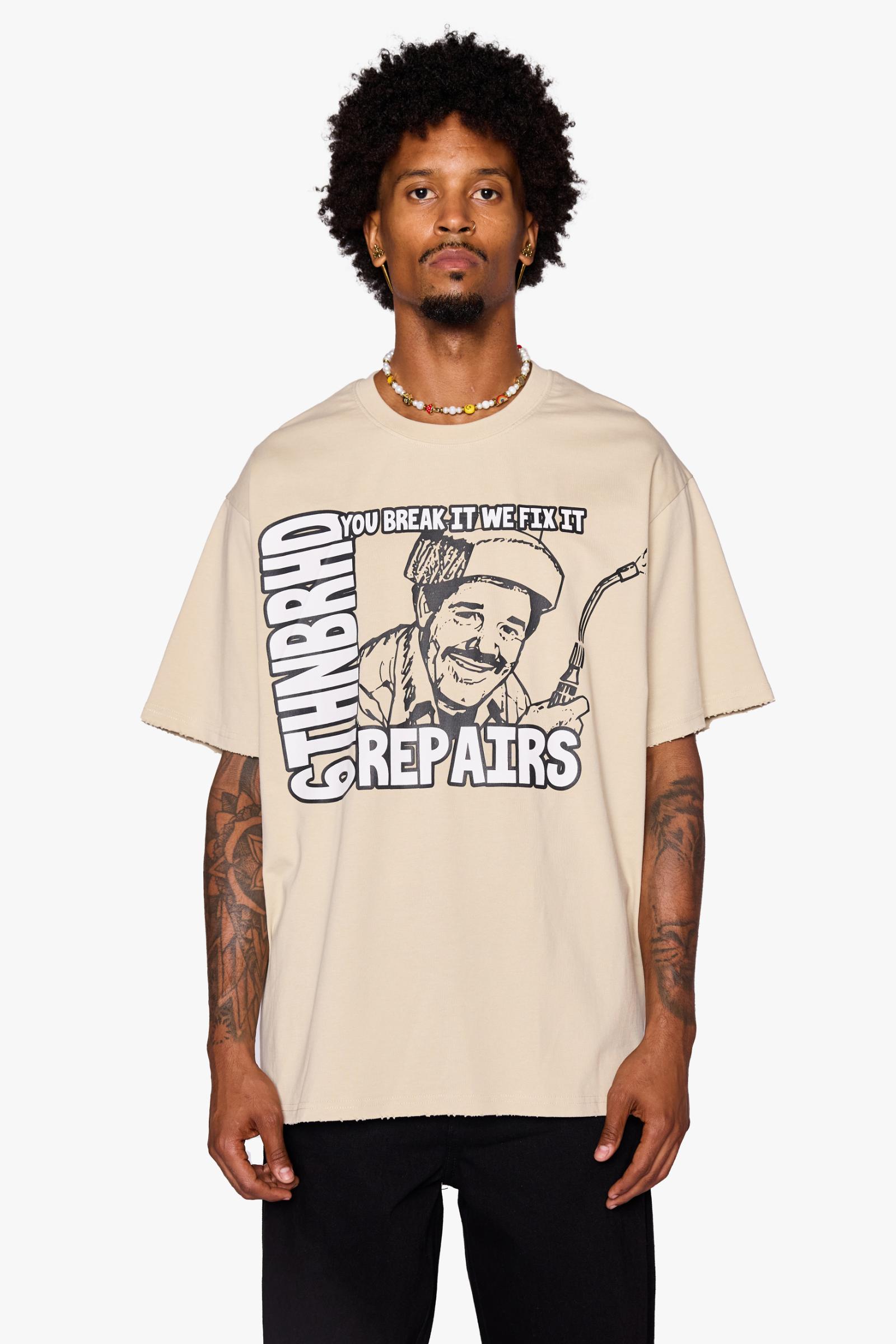 6Th Nbrhd High Octane Men's T-Shirt - Beige