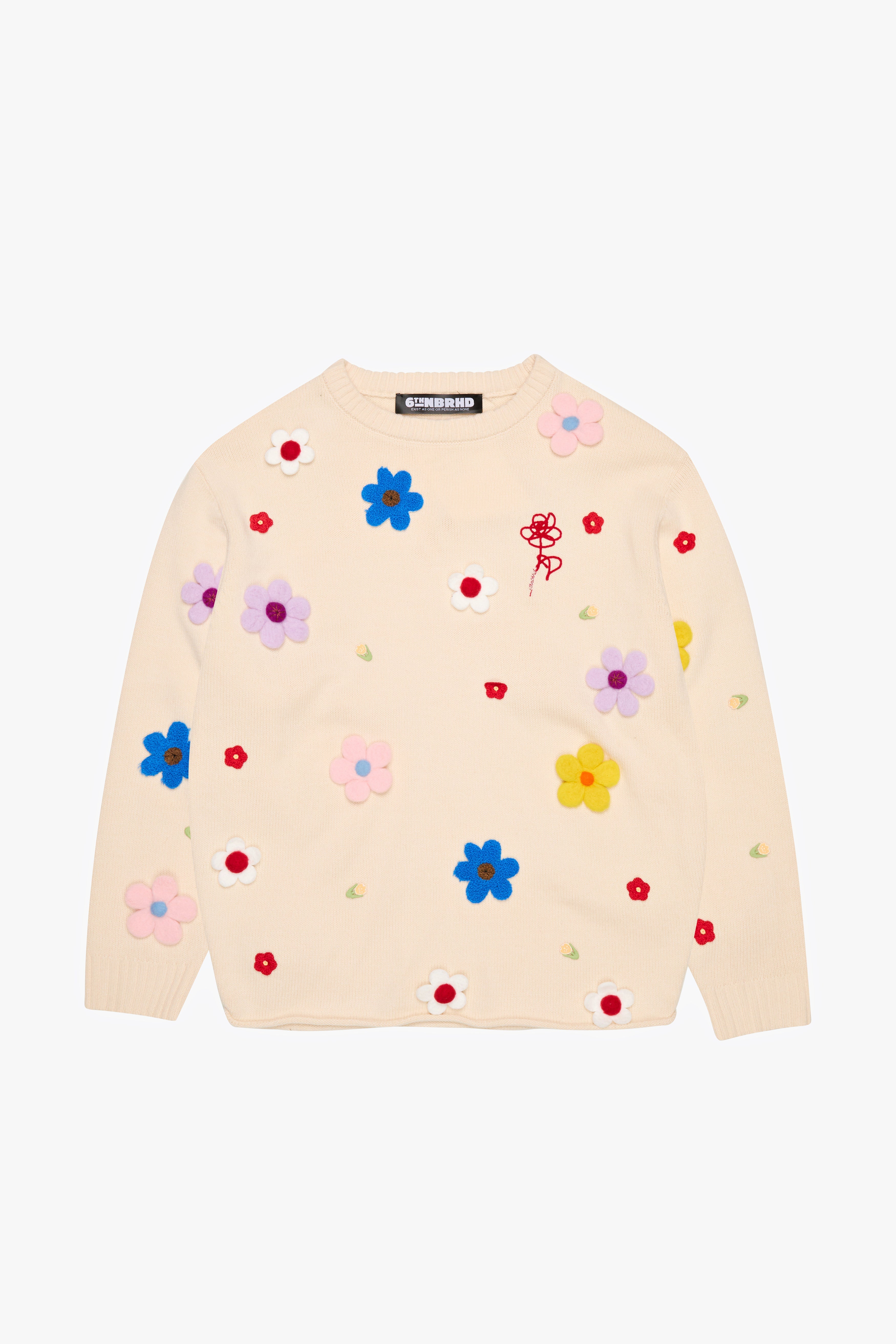 6Th Nbrhd Bouquet Men's Sweater - Beige