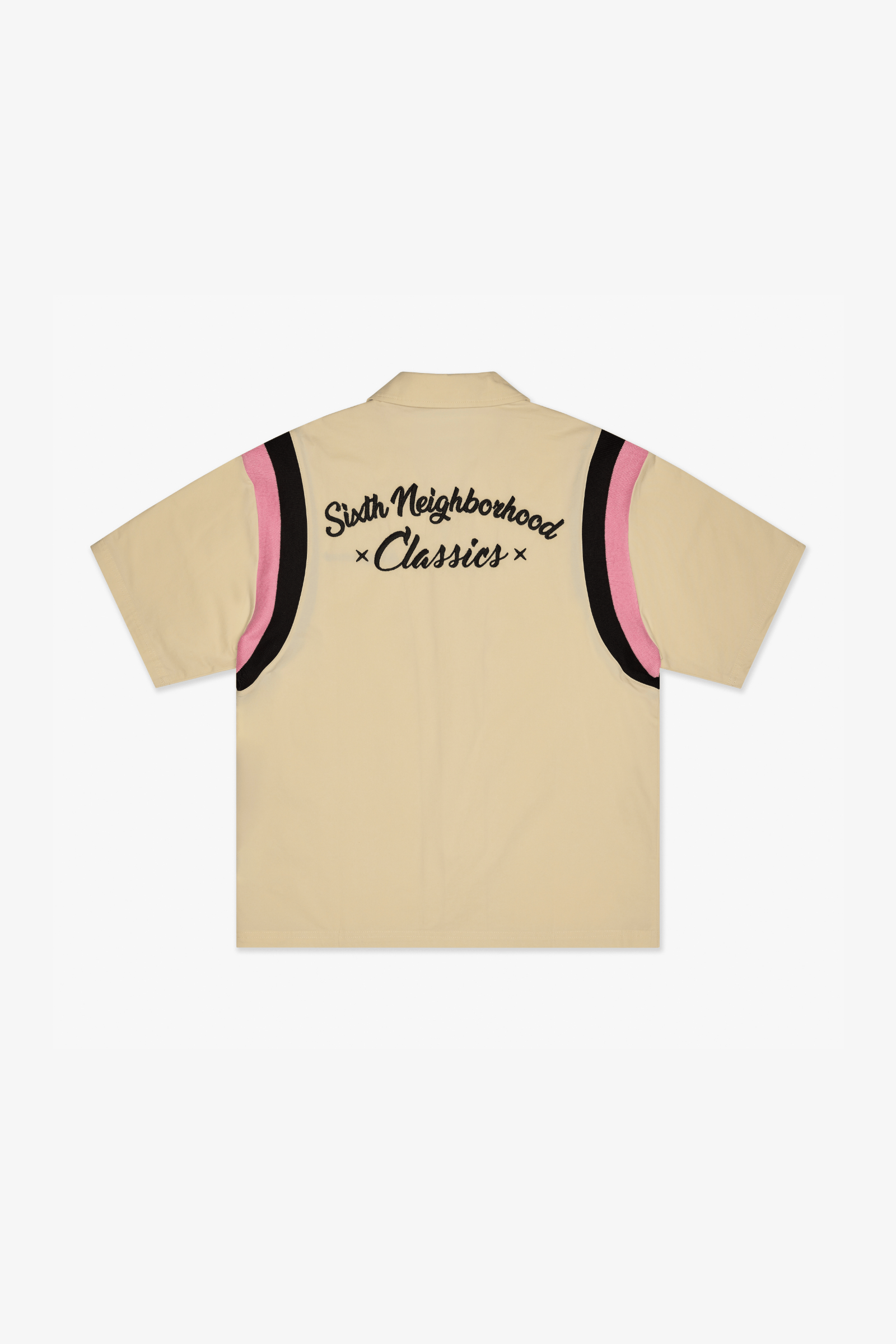 6Th Nbrhd Embroidered Panel Shirt - Camp Collar