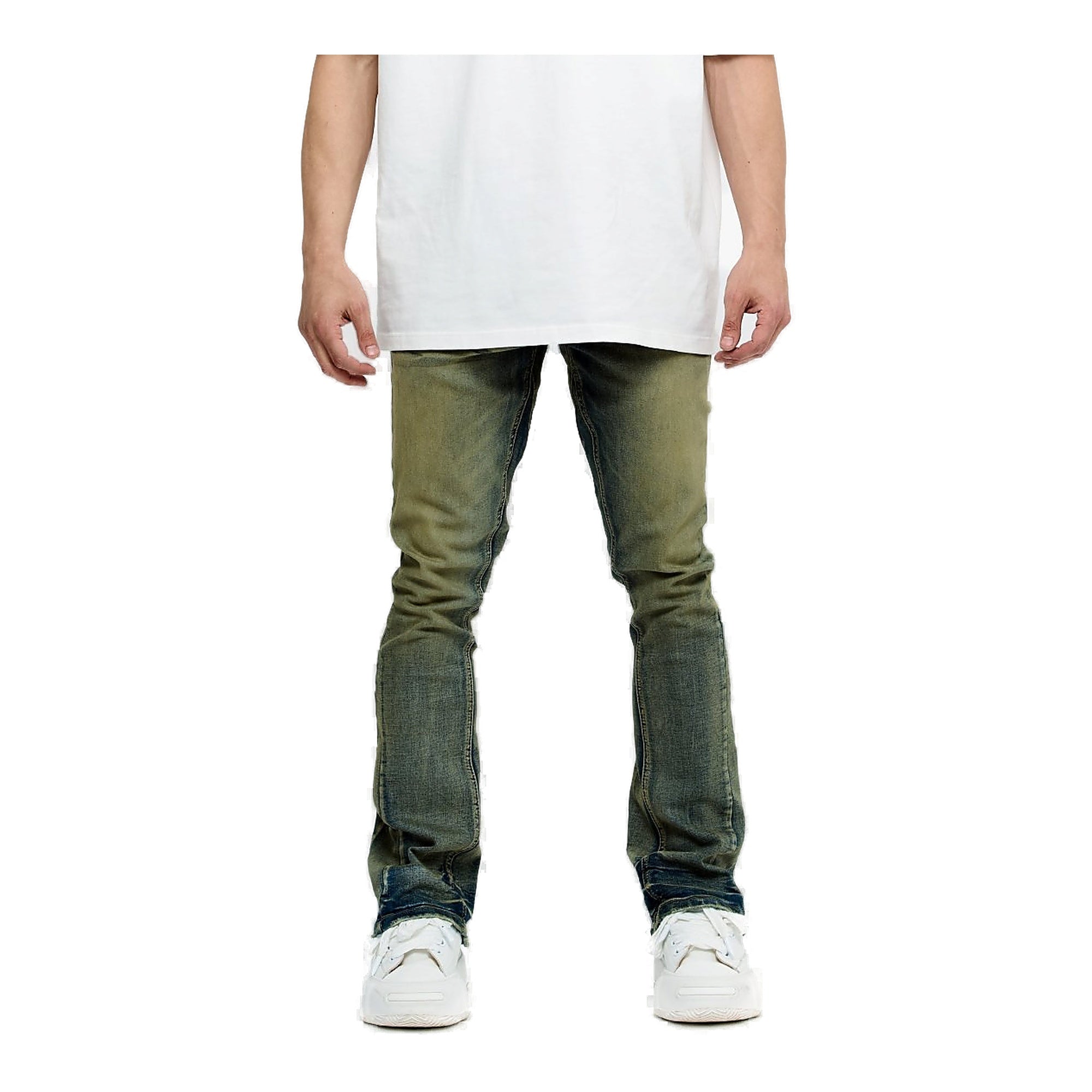 Valabasas Mr. Stacked Medium Vintage Men's Jeans - Olive Wash