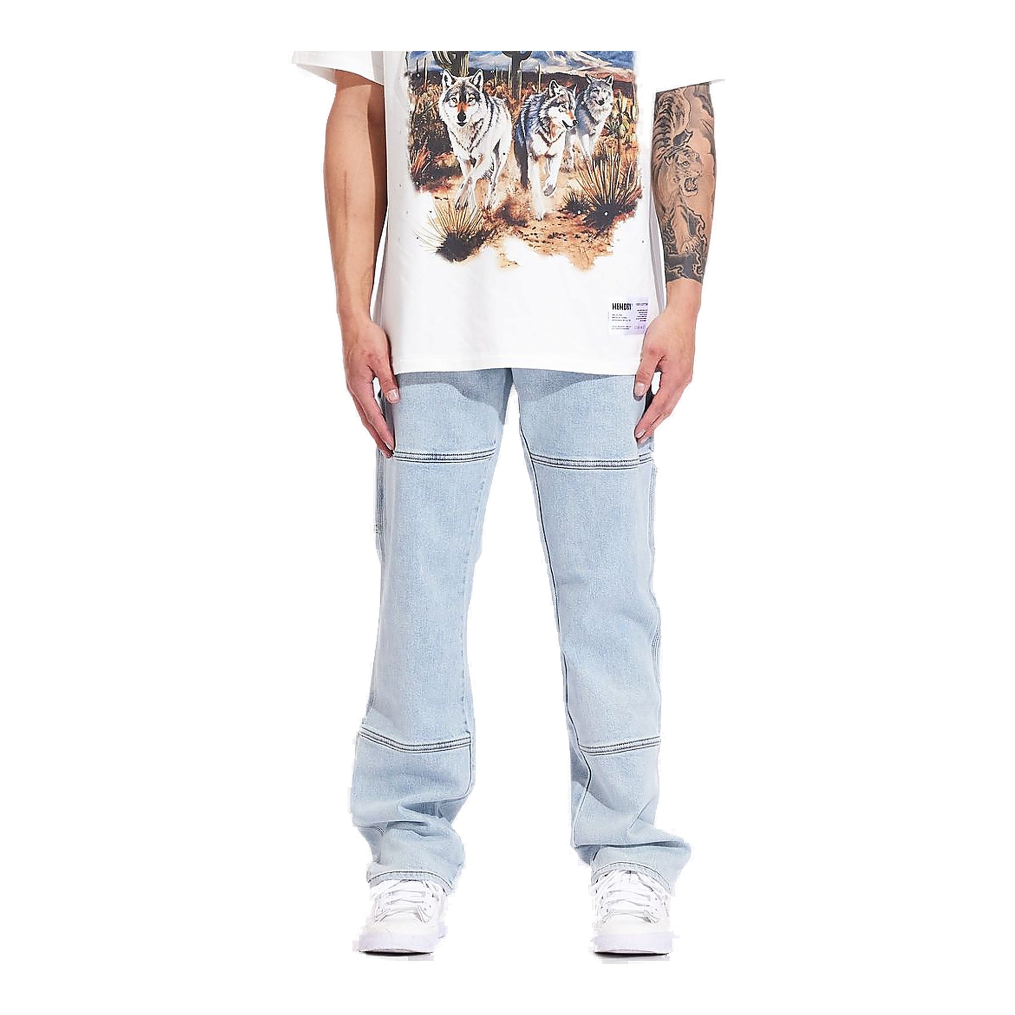 Memory Line Men's Pants - Light Blue