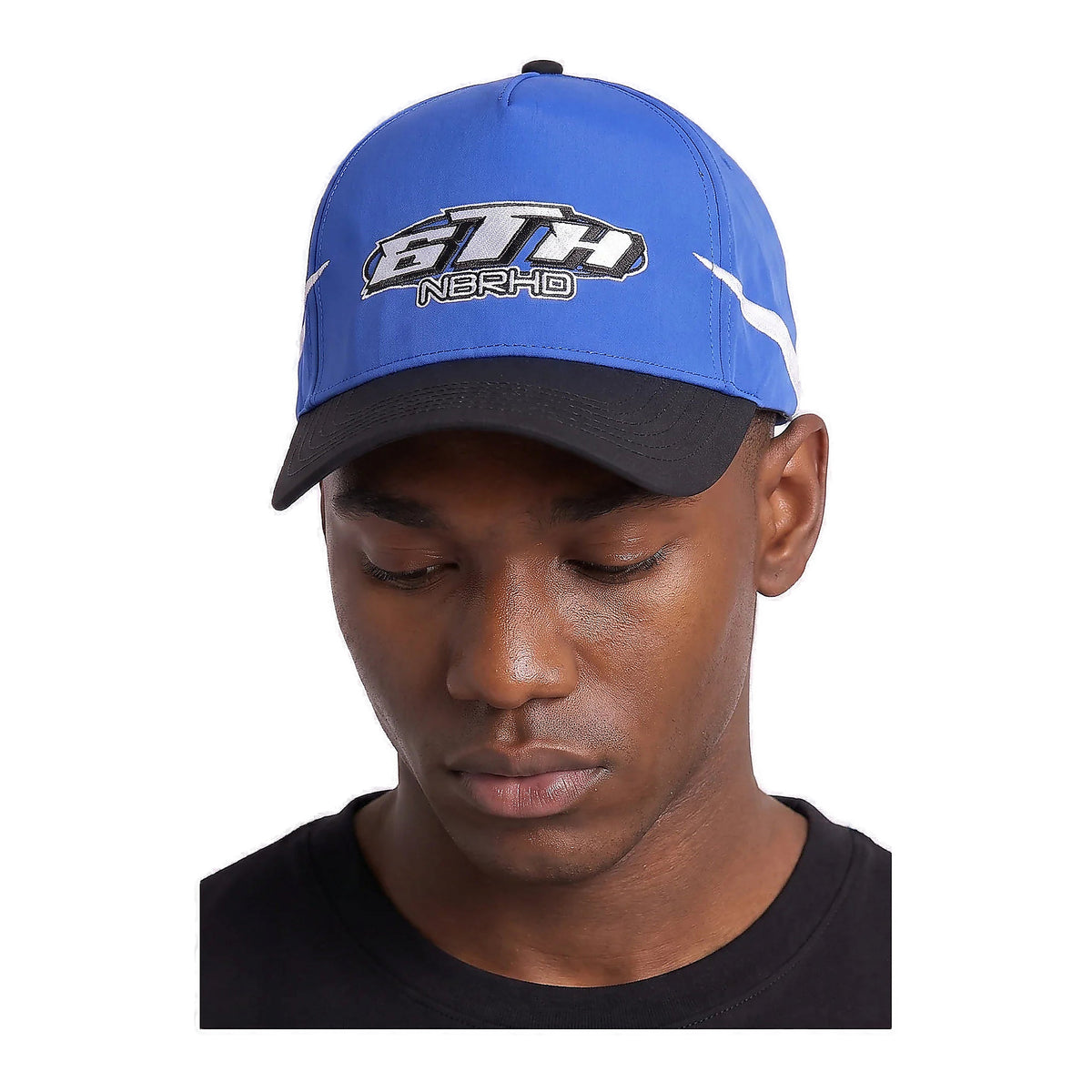 6th Nbrhd Nine Snapback Hat - Logo Embroidery White Royal