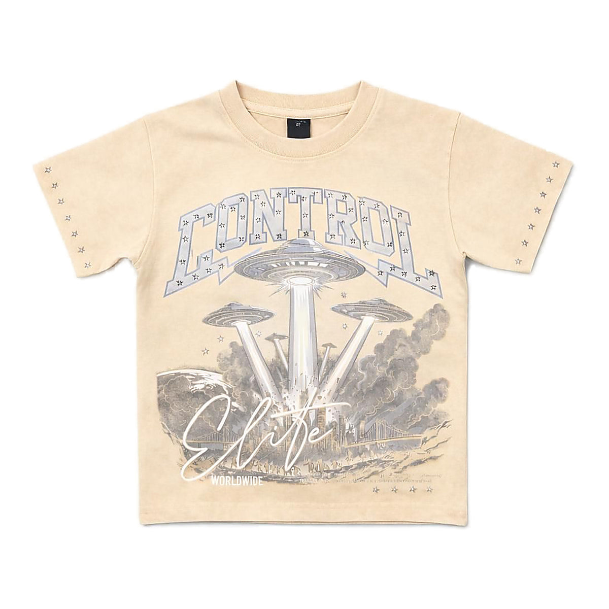 Elite Premium Control Premium Embellished Kids T-Shirt - Graphic Tan