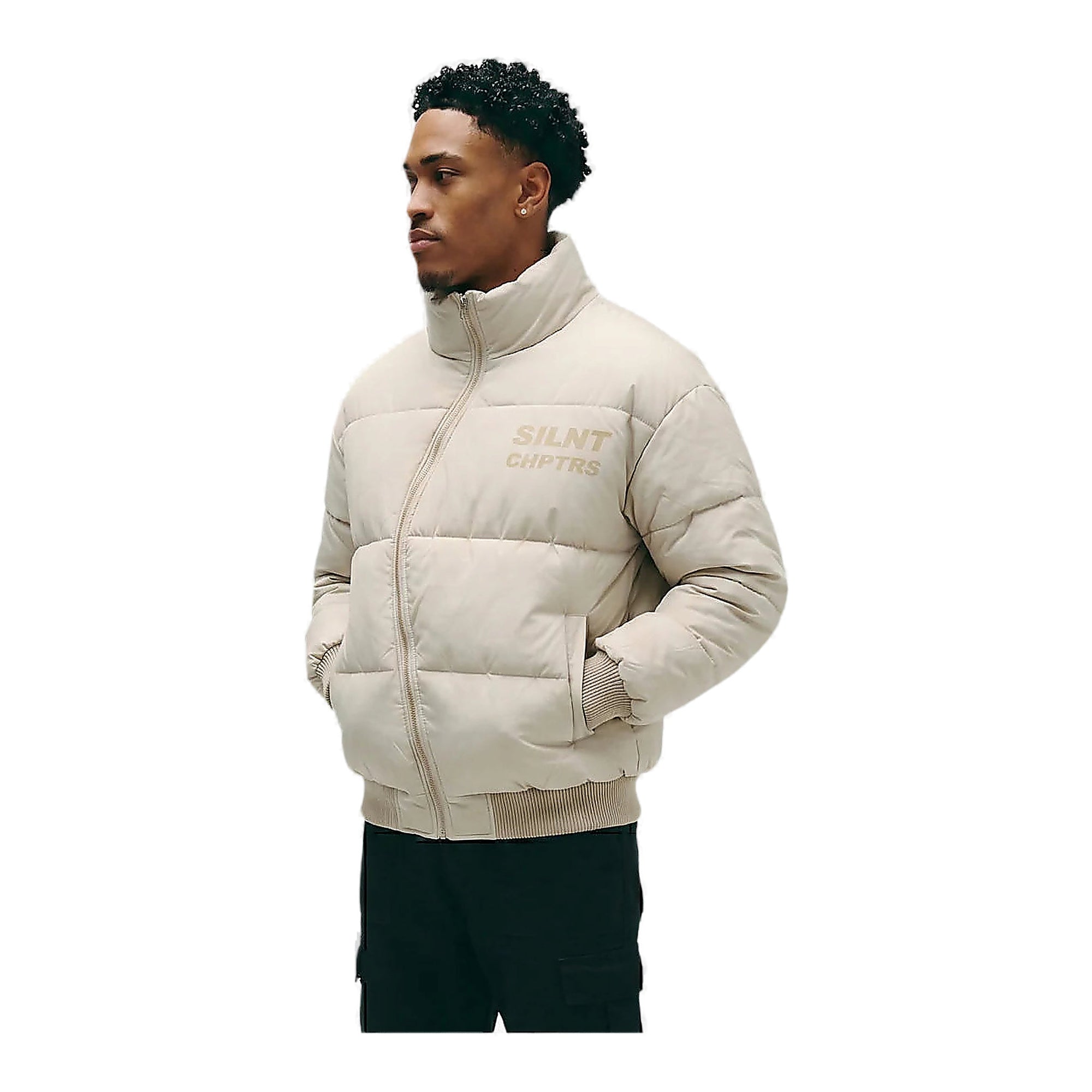 Silnt Chptrs Irregular Puffer Jacket - Asymmetrical Zip
