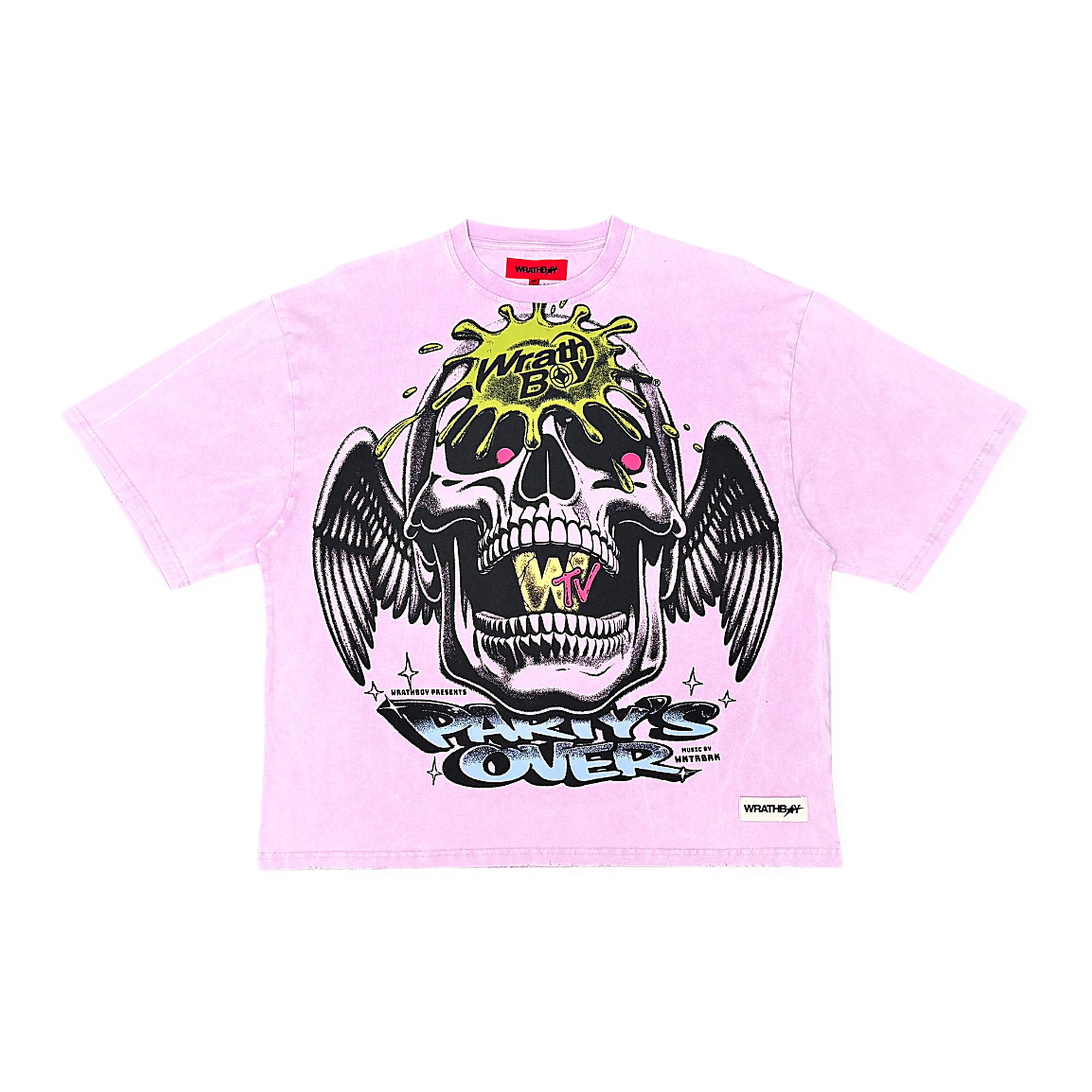 Wrathboy Skull T-Shirt - Graphic Pink