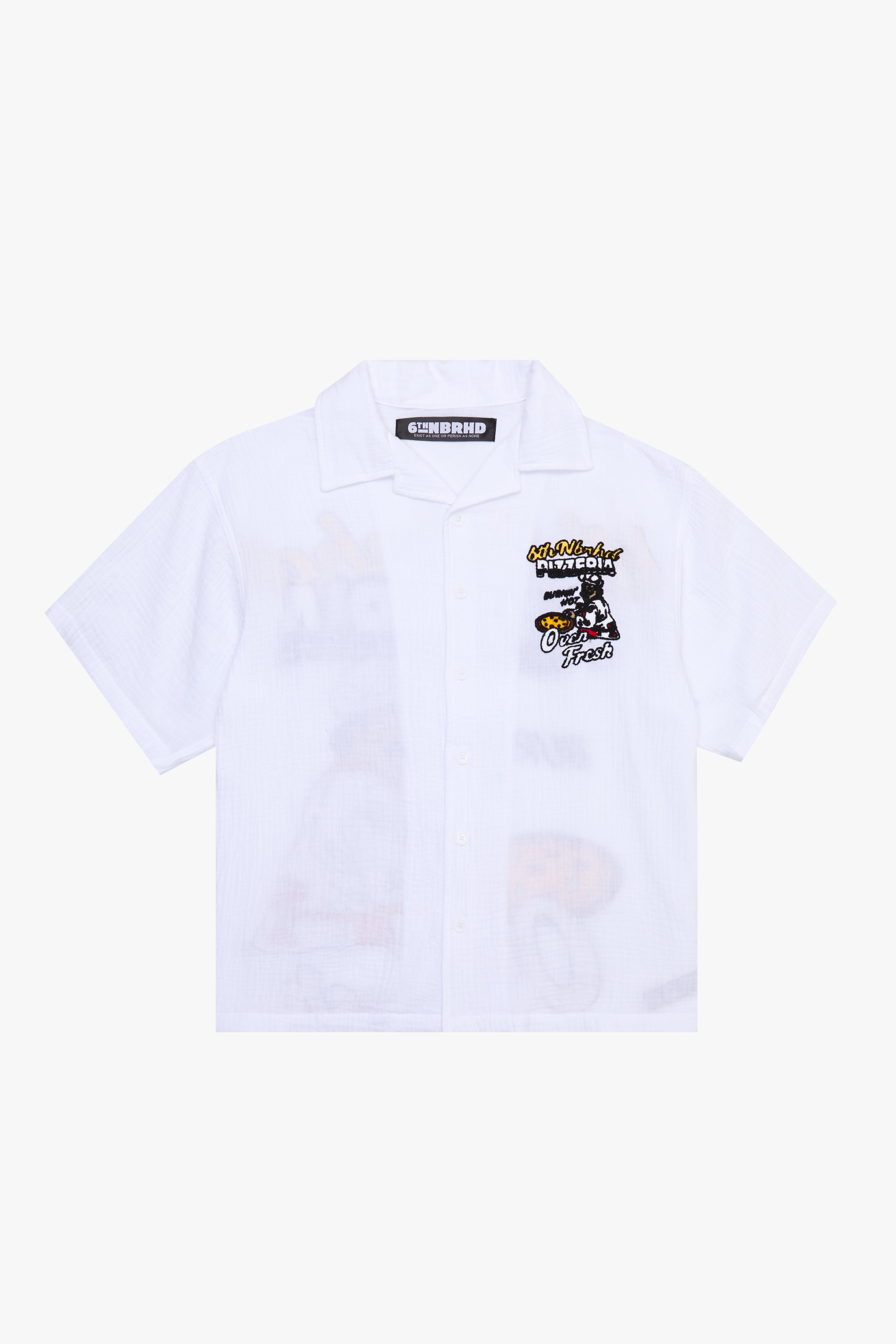 6Th Nbrhd Pizzeria Men's Shirt - White
