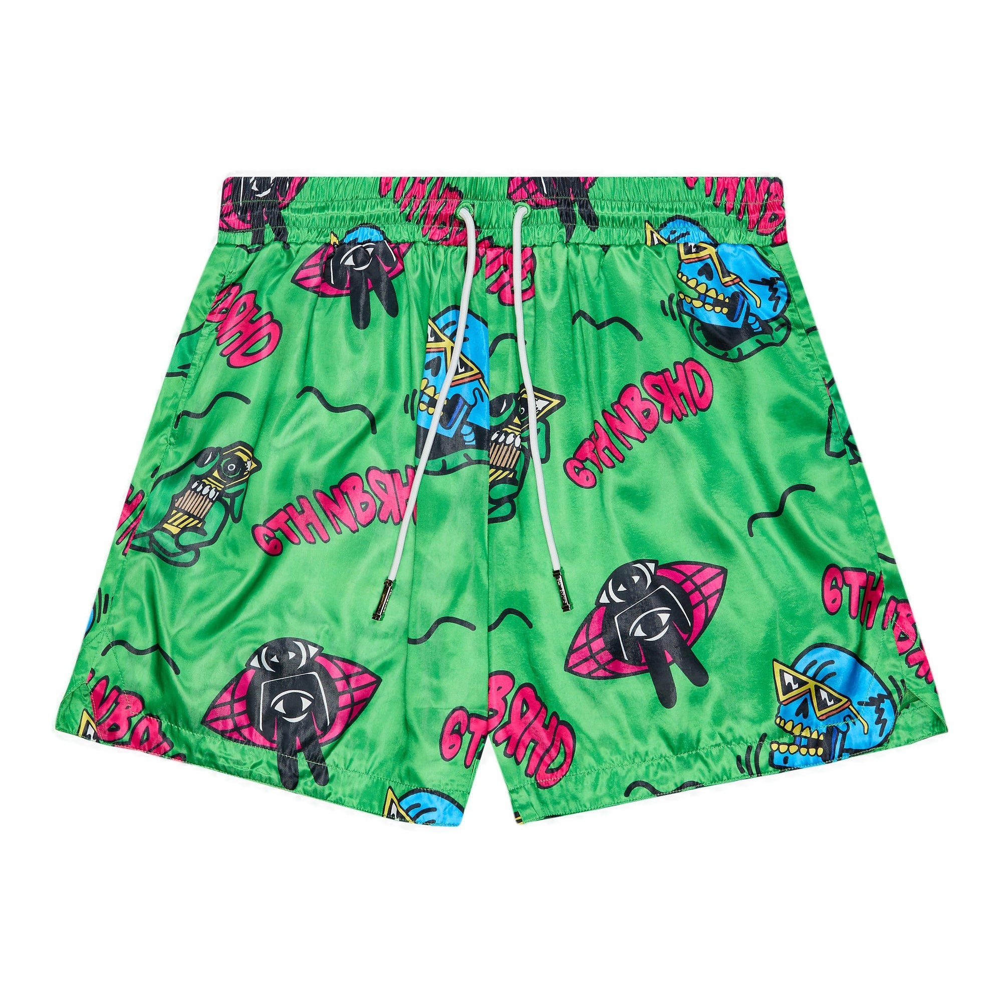 6Th Nbrhd Paint Men's Shorts - Green