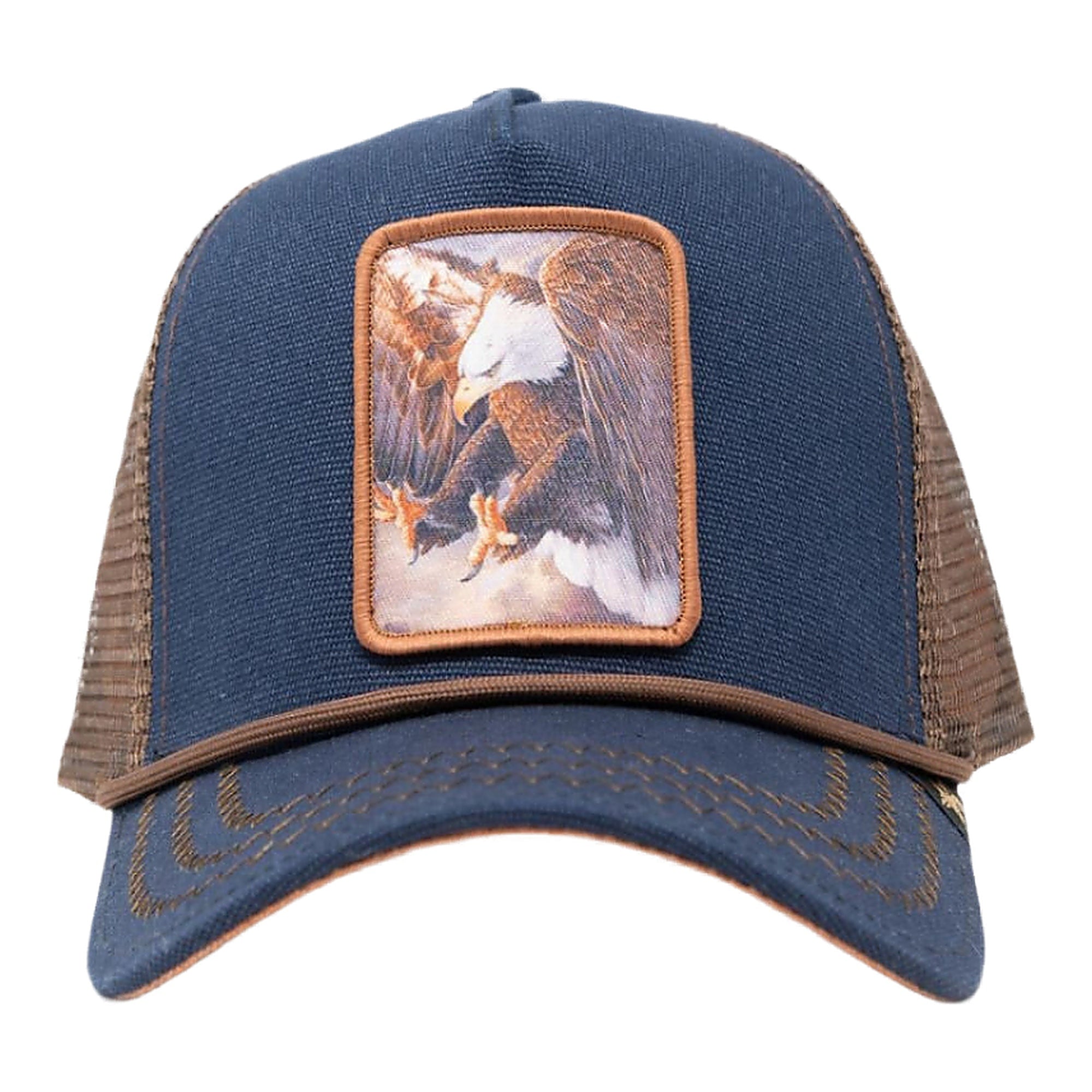 Gold Star Falcon Trucker Hat - Blue