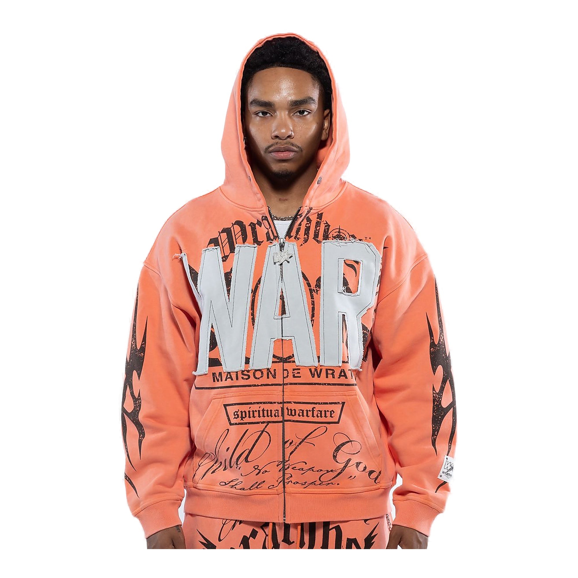 Wrathboy Hard To Kill Fullzip Hoodie - Orange