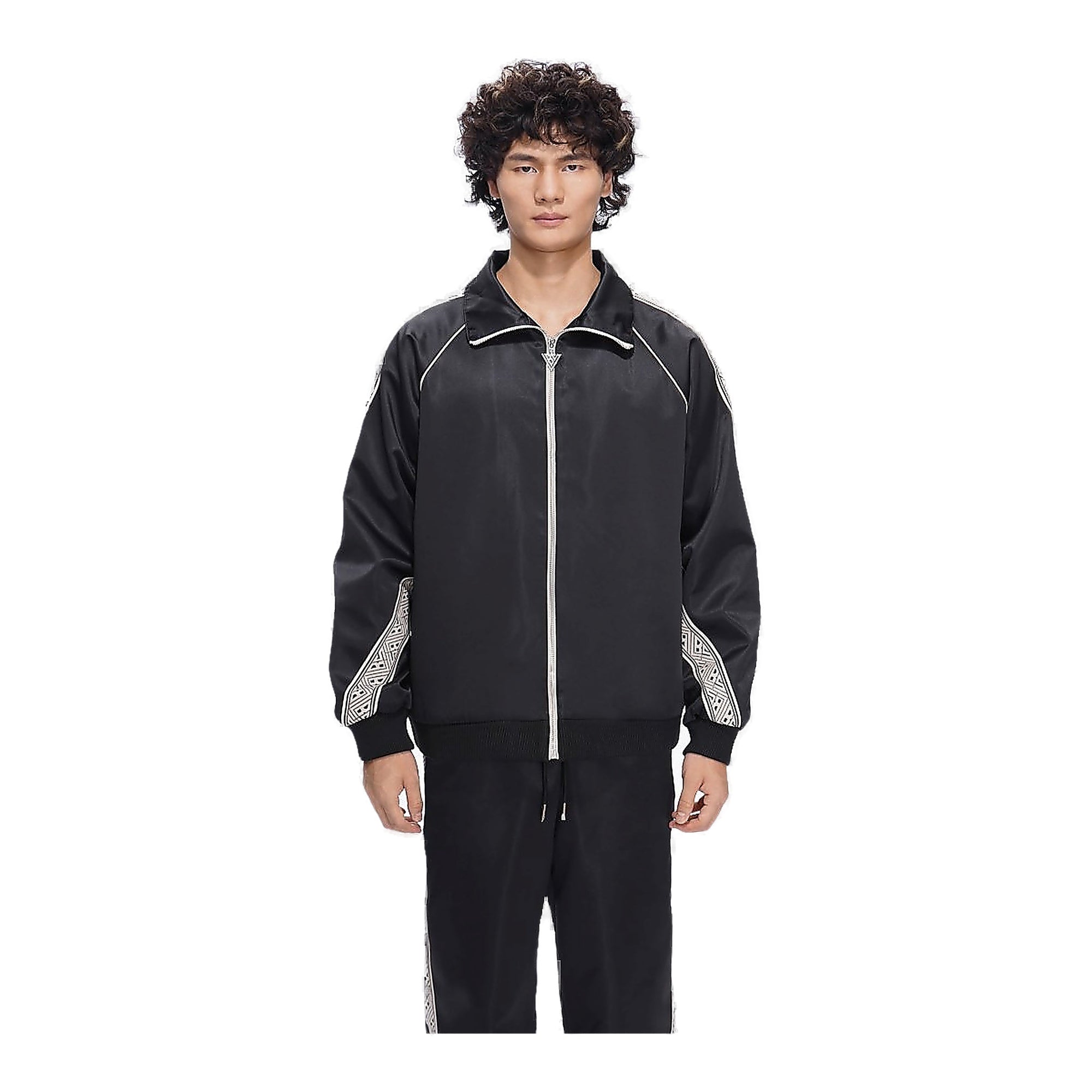 Valabasas Stripe Track Pants - Embroidered Black