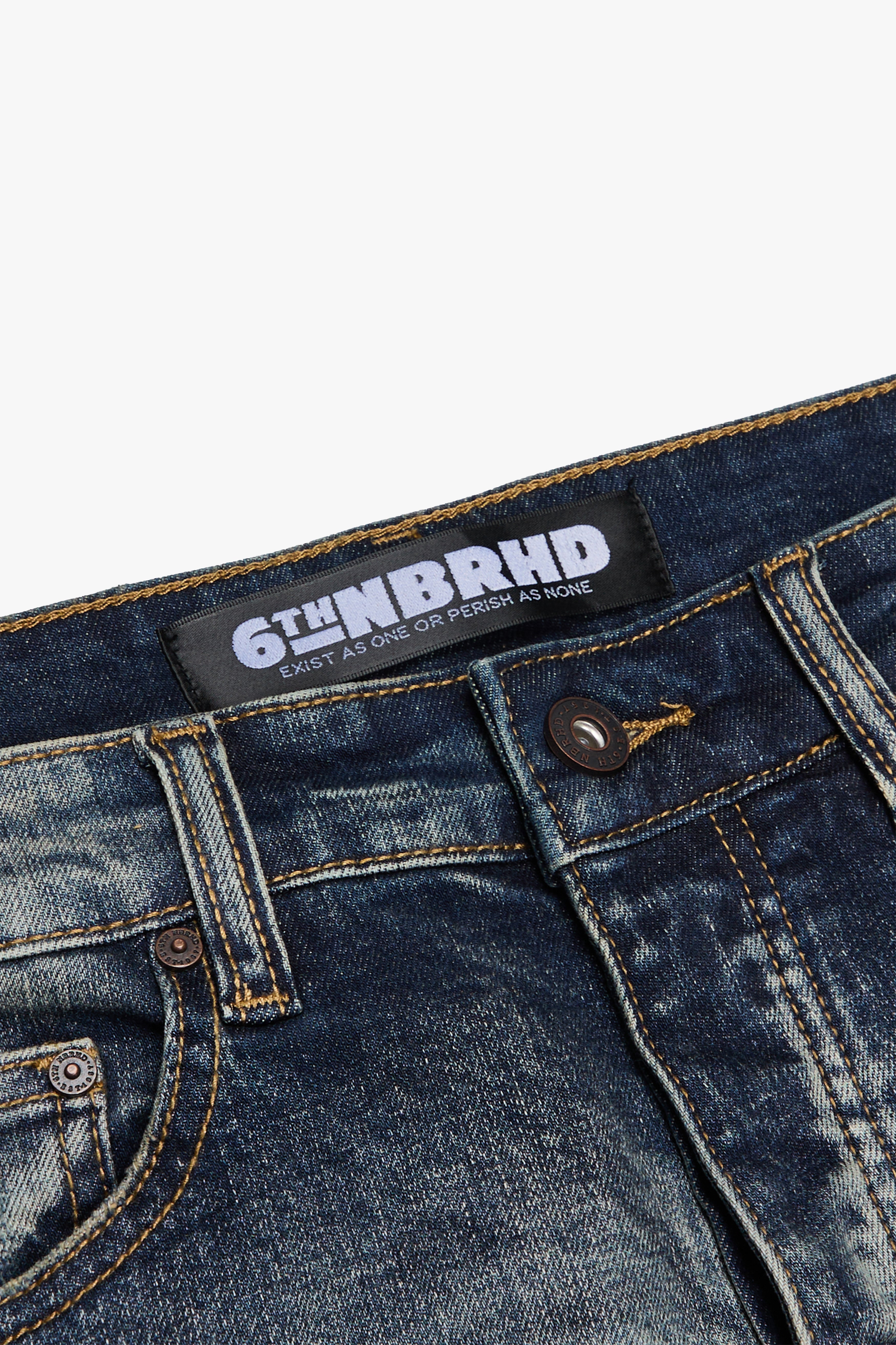 6Th Nbrhd Yeehaw Men's Jeans - Distressed Wash